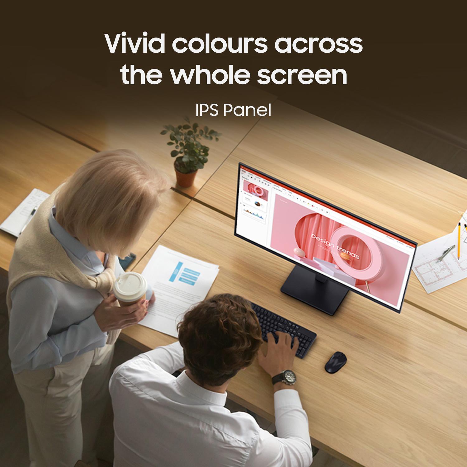 Samsung Essential Monitor S3 60.4 cm (24 inch) Full HD LED Backlit IPS ...
