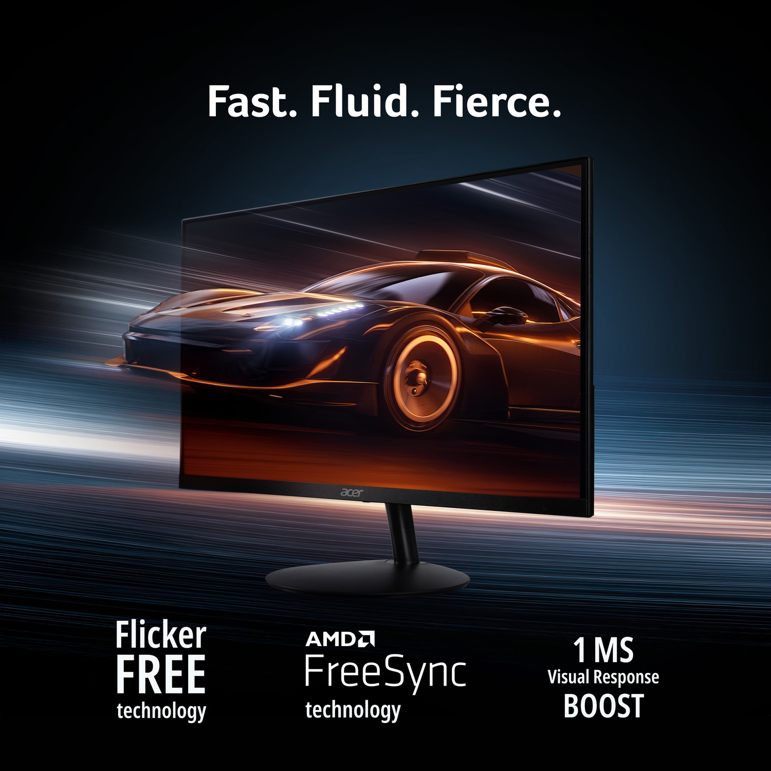 Image of Acer SA272 UG BLACK 68.58 cm (27 inch) WQHD LED Backlit IPS Panel with ZeroFrame Ultra-Thin (7.2mm) Design, Eye Care, HDMI 2.0, DisplayPort Monitor (SA272 UG BLACK)