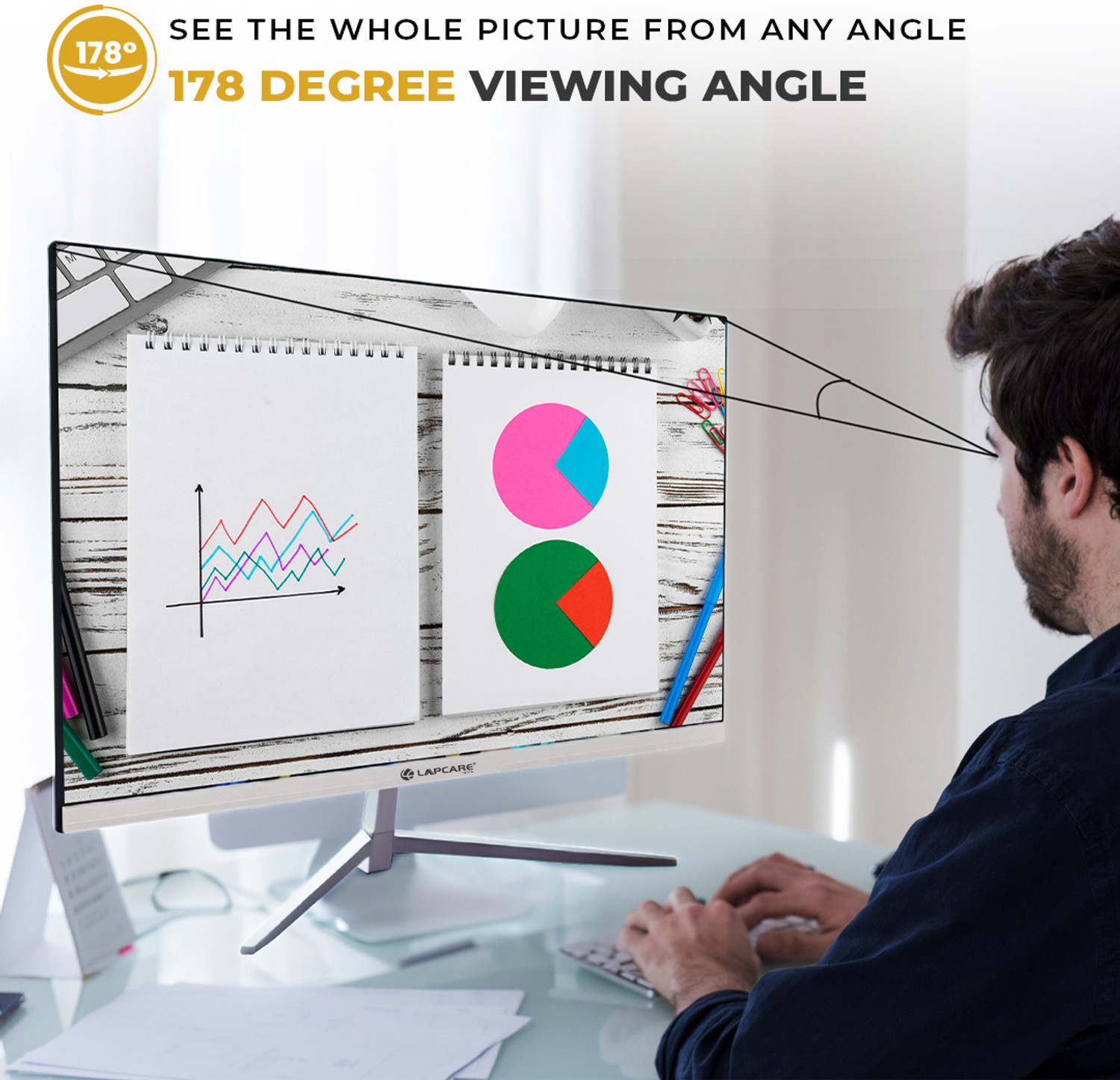 Image of LAPCARE 60.96 cm (24 inch) Full HD IPS Panel Monitor (LM24WFHD)