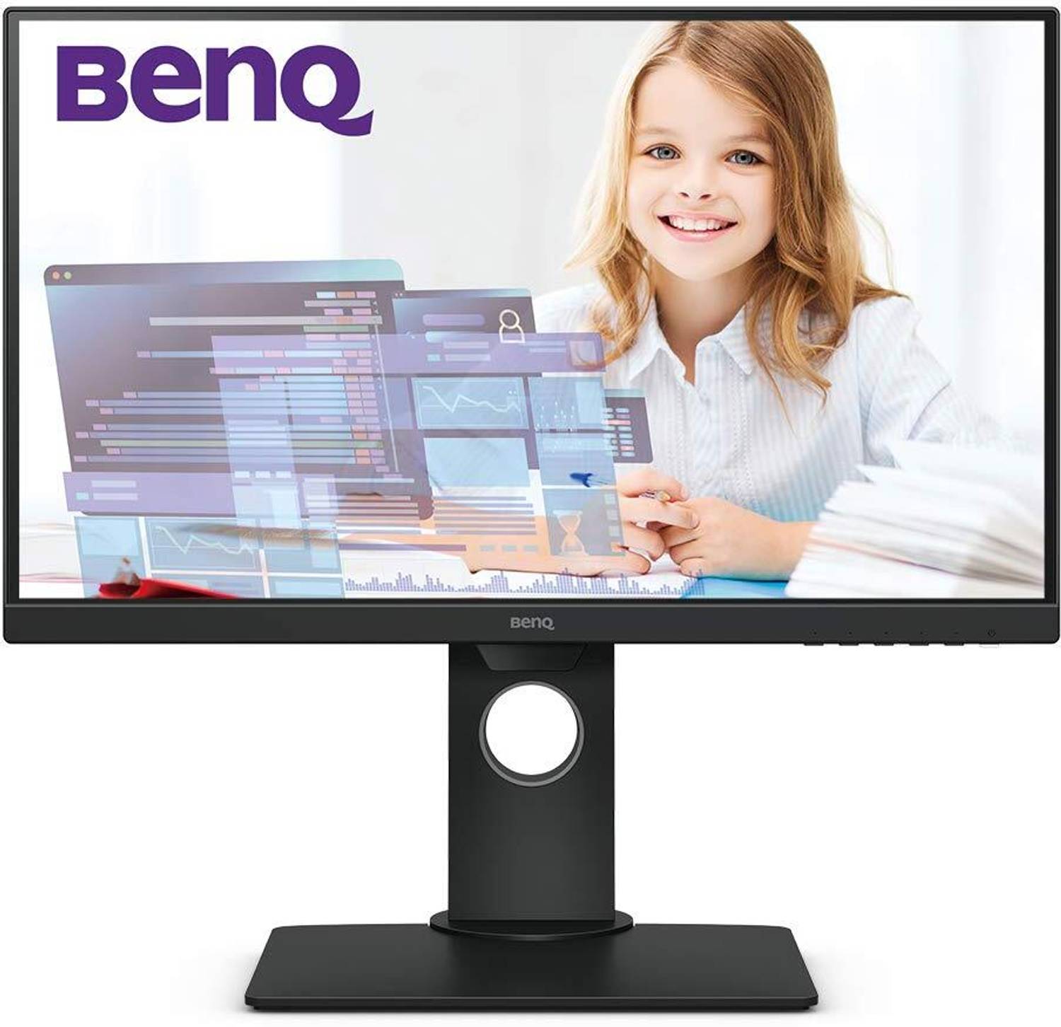 BenQ GW2480T 60.45 cm (24 inch) Full HD LED Backlit IPS Panel Ultra-Slim Bezel Monitor- Height Adjustment, Eye Care, Anti-Glare, Brightness Intelligence, 1Wx2 Speakers, Color Weakness Mode, HDMI, DP, VGA Monitor (GW2480T)