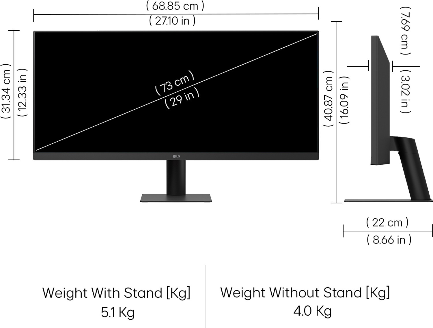 Image of LG 73.66 cm (29 inch) WFHD IPS Panel Monitor (29U511A-B.BTR)