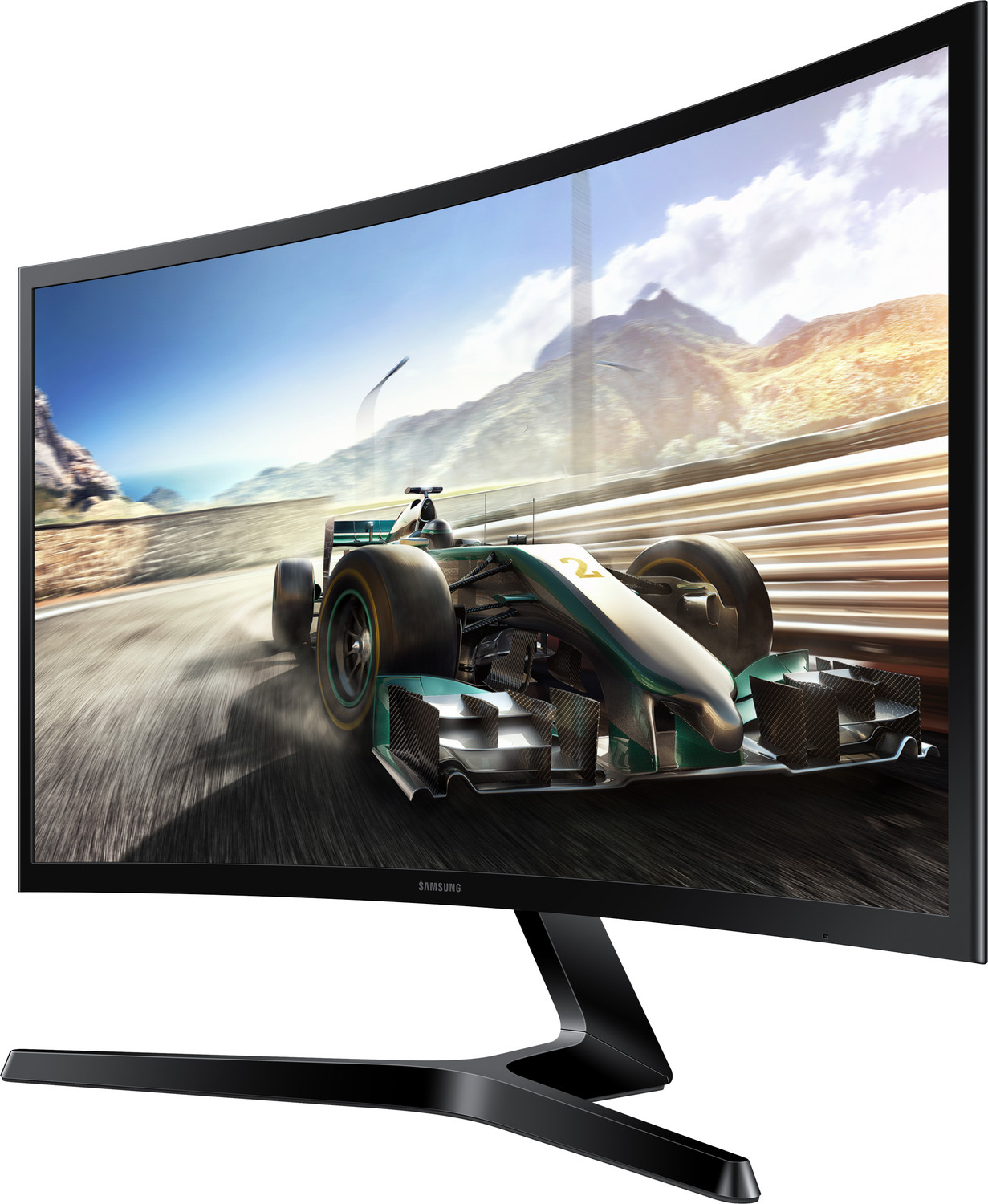 Image of Samsung Essential Monitor S3 59.8 cm (24 inch) Curved Full HD LED Backlit VA Panel Gaming Monitor (24 inch FHD Curved Monitor LS24D368GAWXXL, Black)