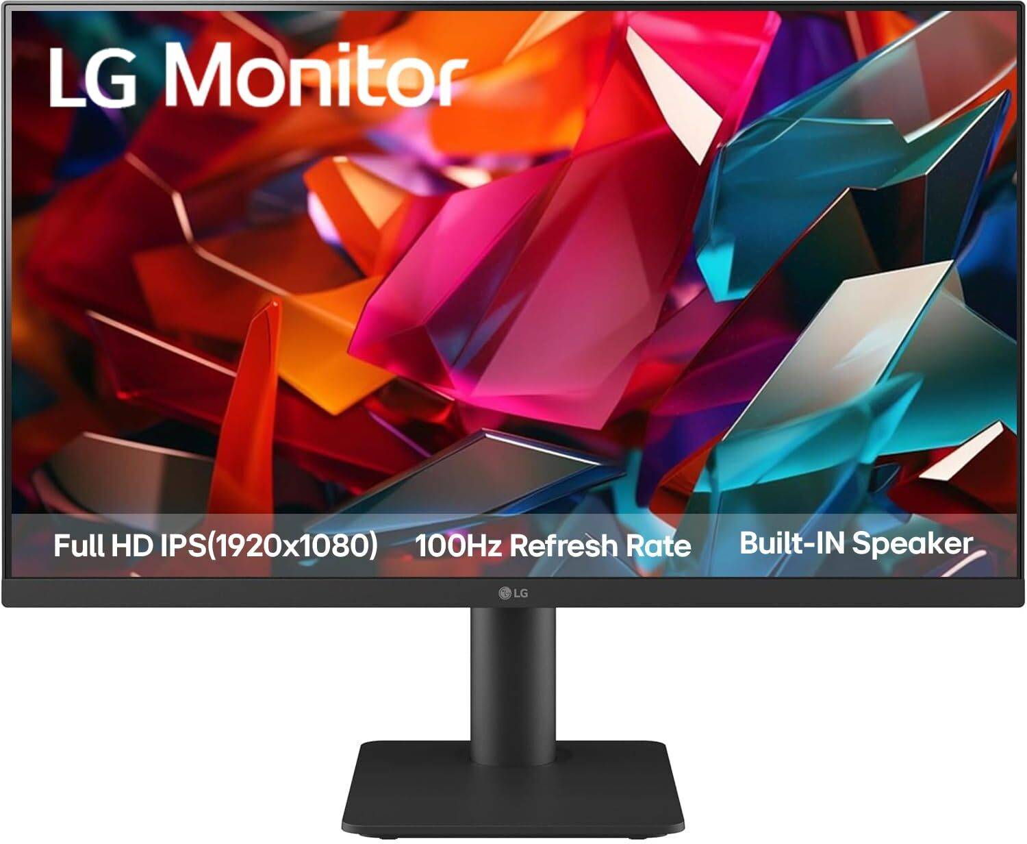 LG 60.96 cm (24 inch) Full HD LED Backlit IPS Panel Monitor (24MS550-B,(1920 x 1080) Tilt/Height Adjustable Stand, Built in Speaker, HDMI x 2)