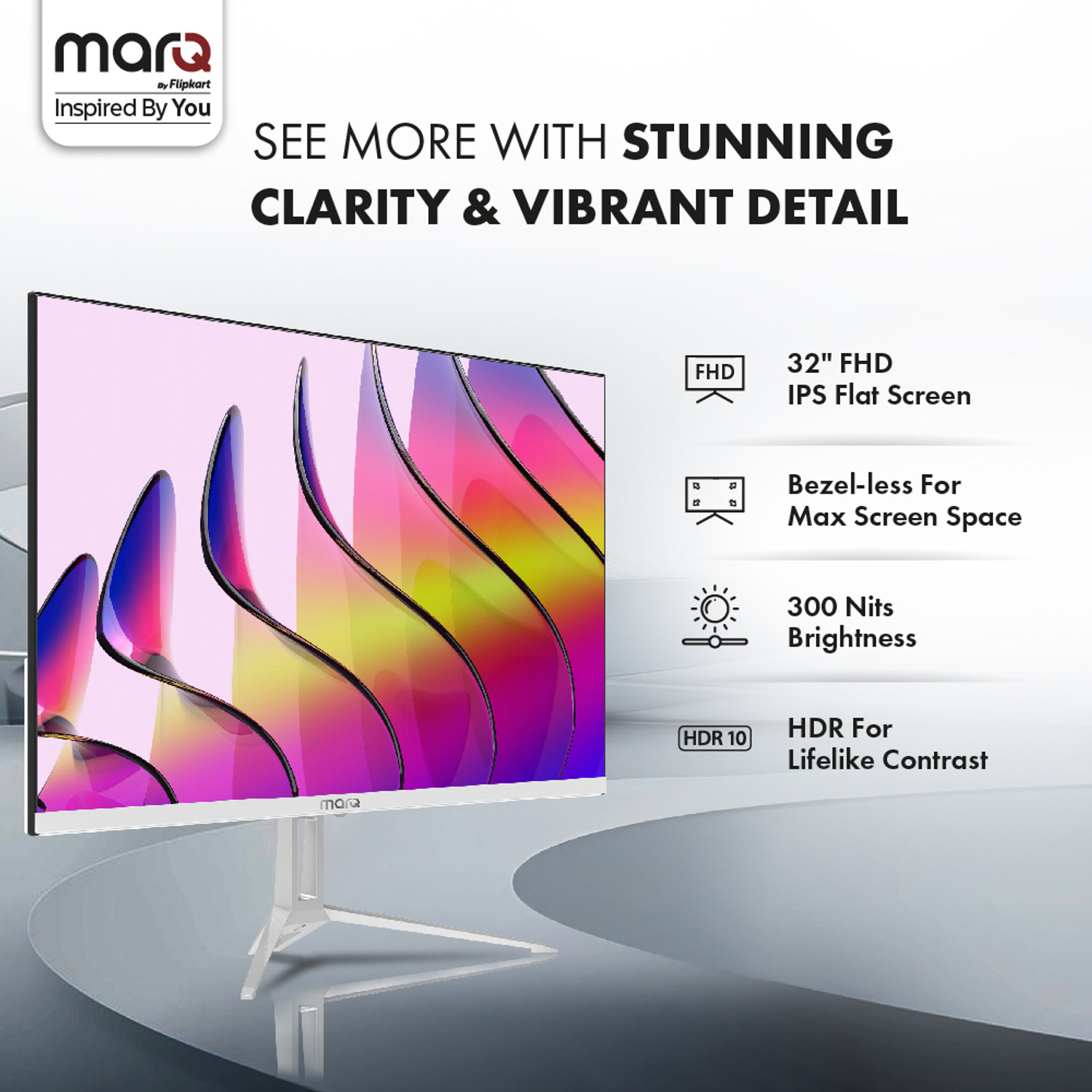 Image of MarQ by Flipkart 81.28 cm (32 inch) Full HD LED Backlit IPS Panel Monitor (32FHDMIQNN53B)