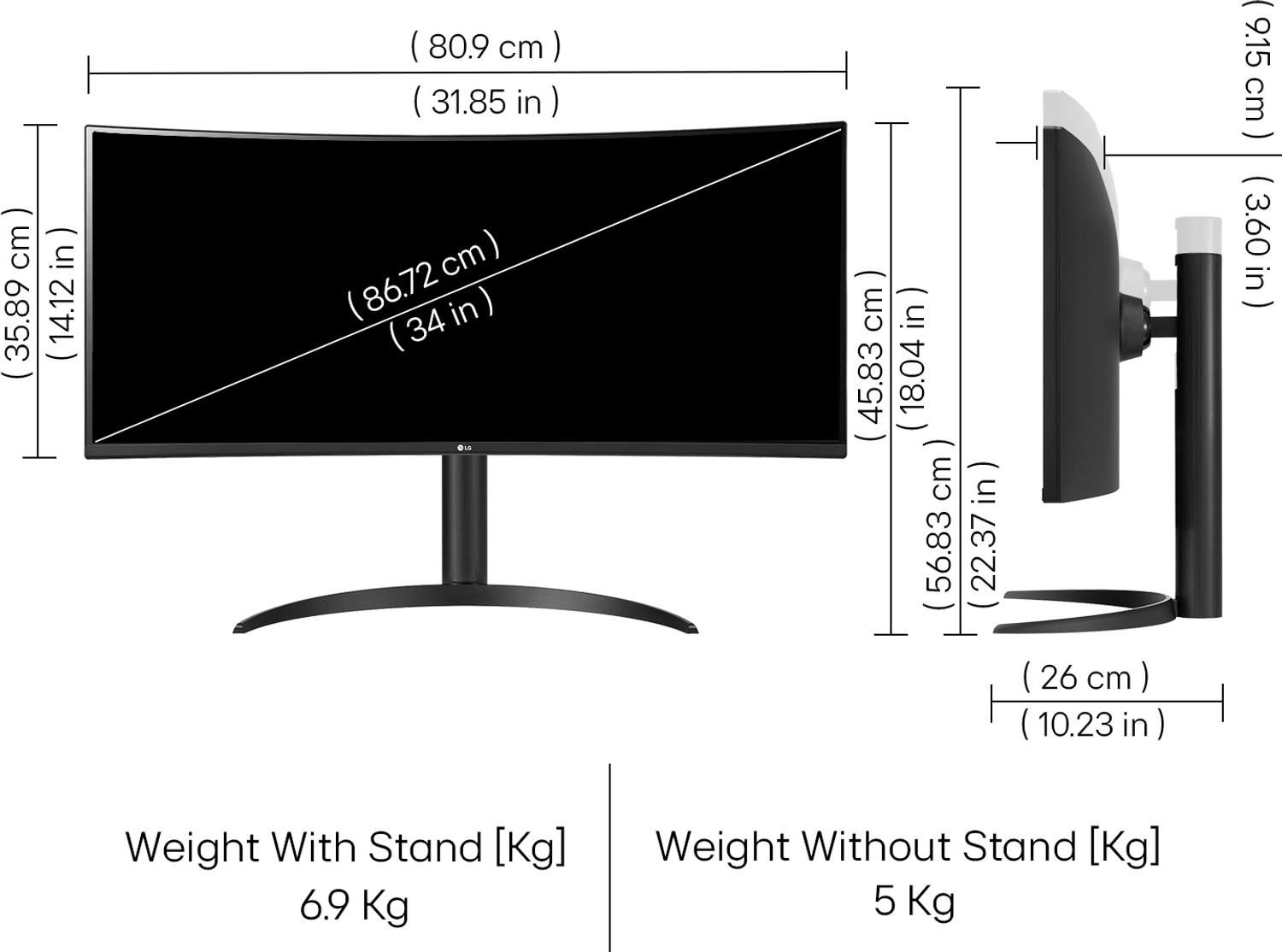 Image of LG ULTRAWIDE 86.36 cm (34 inch) Curved WQHD VA Panel Gaming Monitor (34WR55QK-B.ATR)
