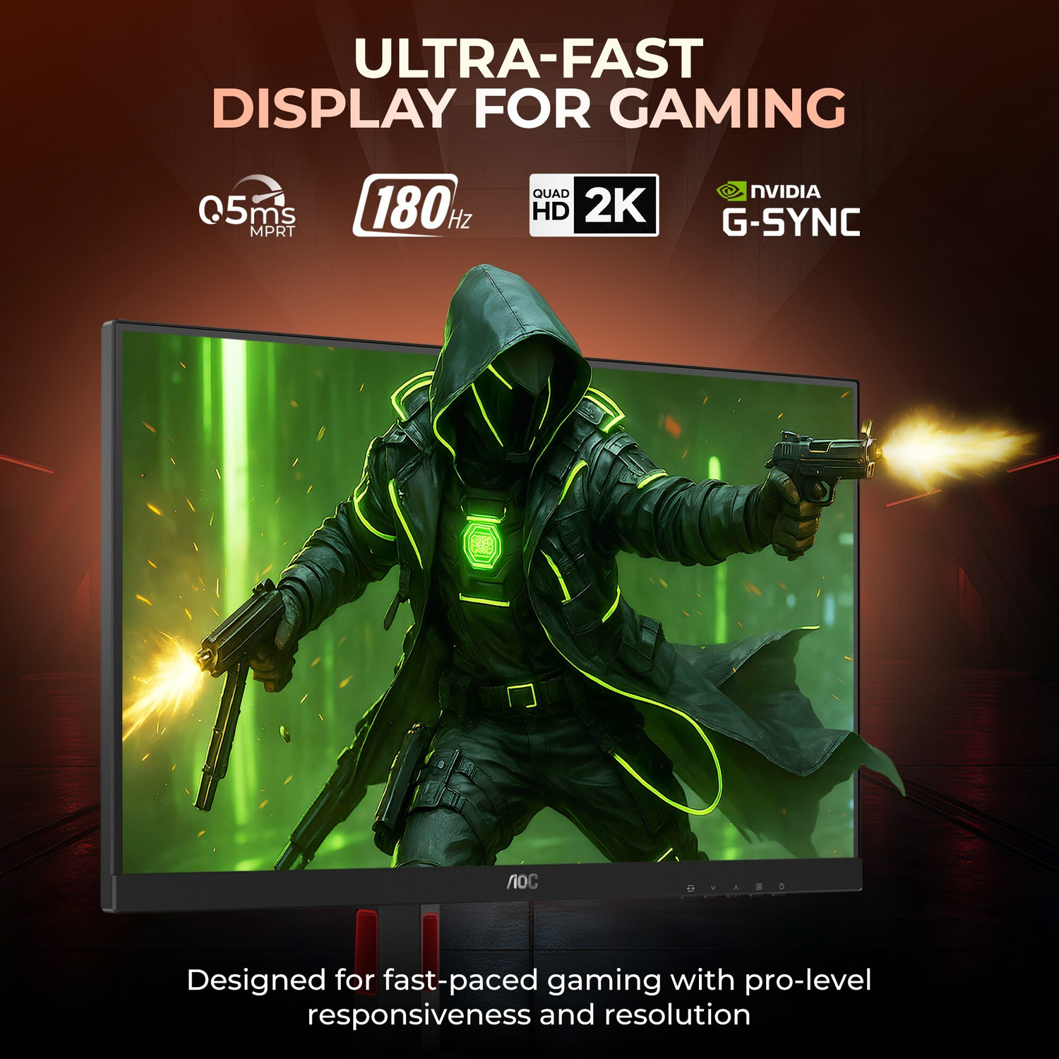Image of AOC 68.58 cm (27 inch) Quad HD IPS Panel Gaming Monitor (Q27G4F)