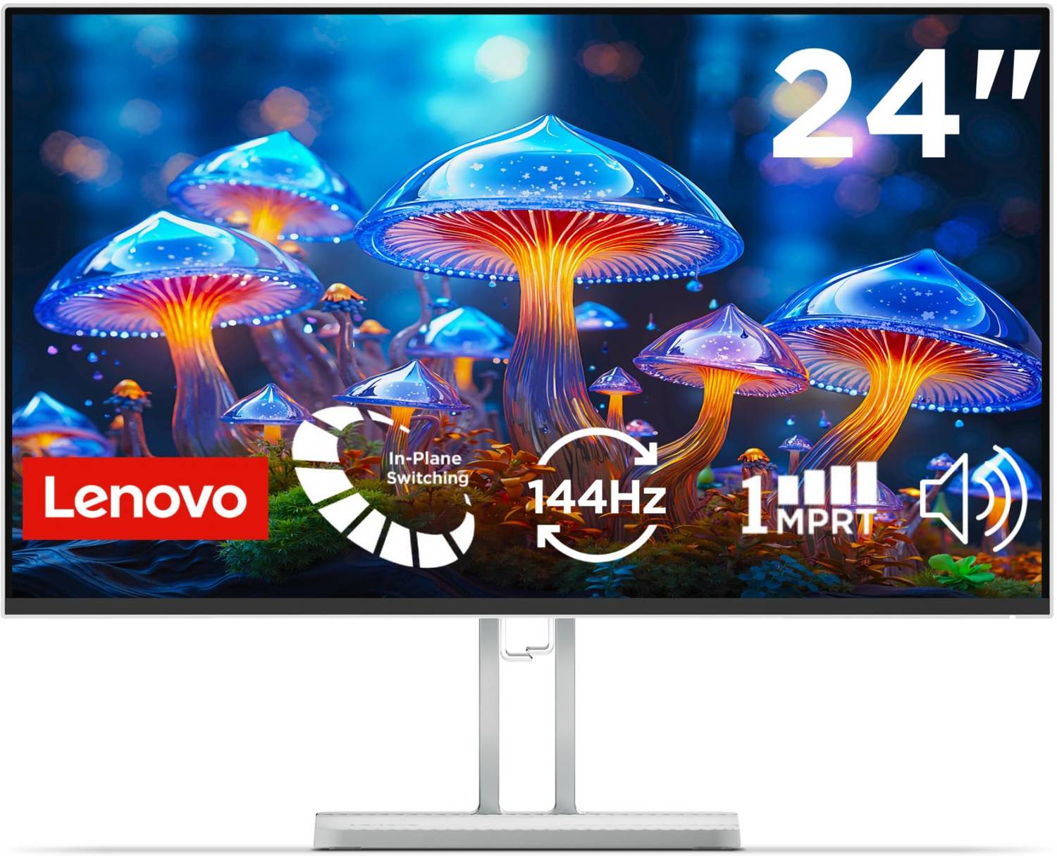 Lenovo L Series 60.5 cm (24 inch) Full HD LED Backlit IPS Panel with 2x3W Speakers, 99%sRGB, 1x HDMI 1.4, 1x VGA, Tilt, Ultraslim Monitor (L24-4C)