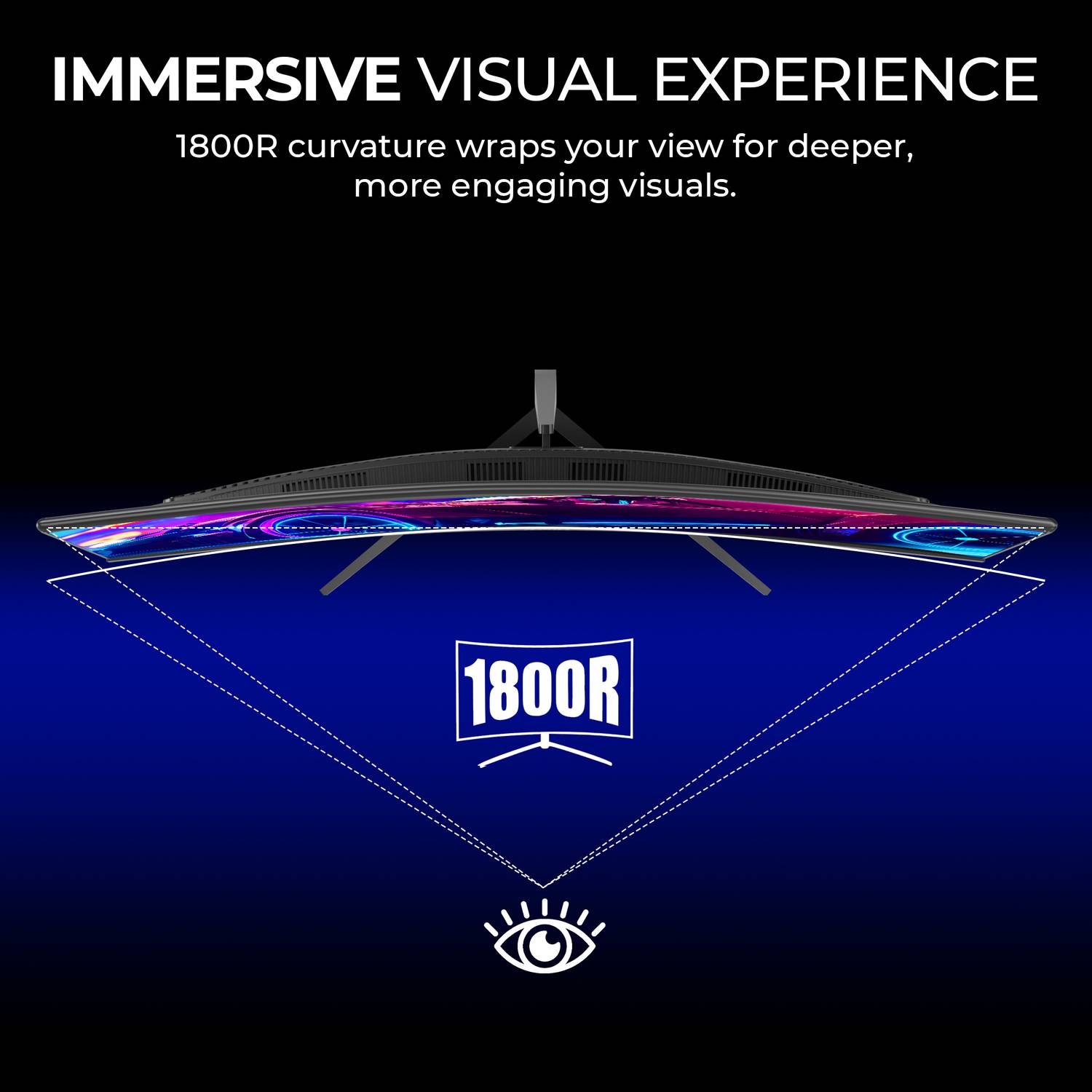 Foxin 27 inch 1800R Curved Gaming Monitor - Image 5