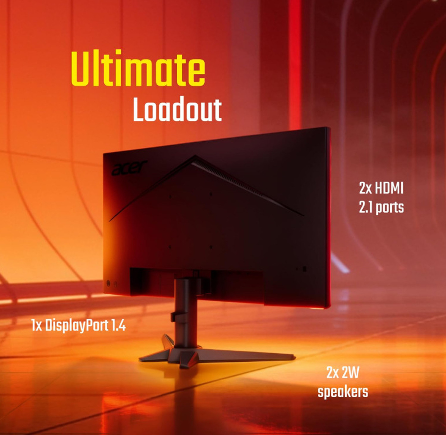 Image of Acer Nitro 68.58 cm (27 inch) 4K Ultra HD LED Backlit IPS Panel Gaming Monitor (XV270K V2)