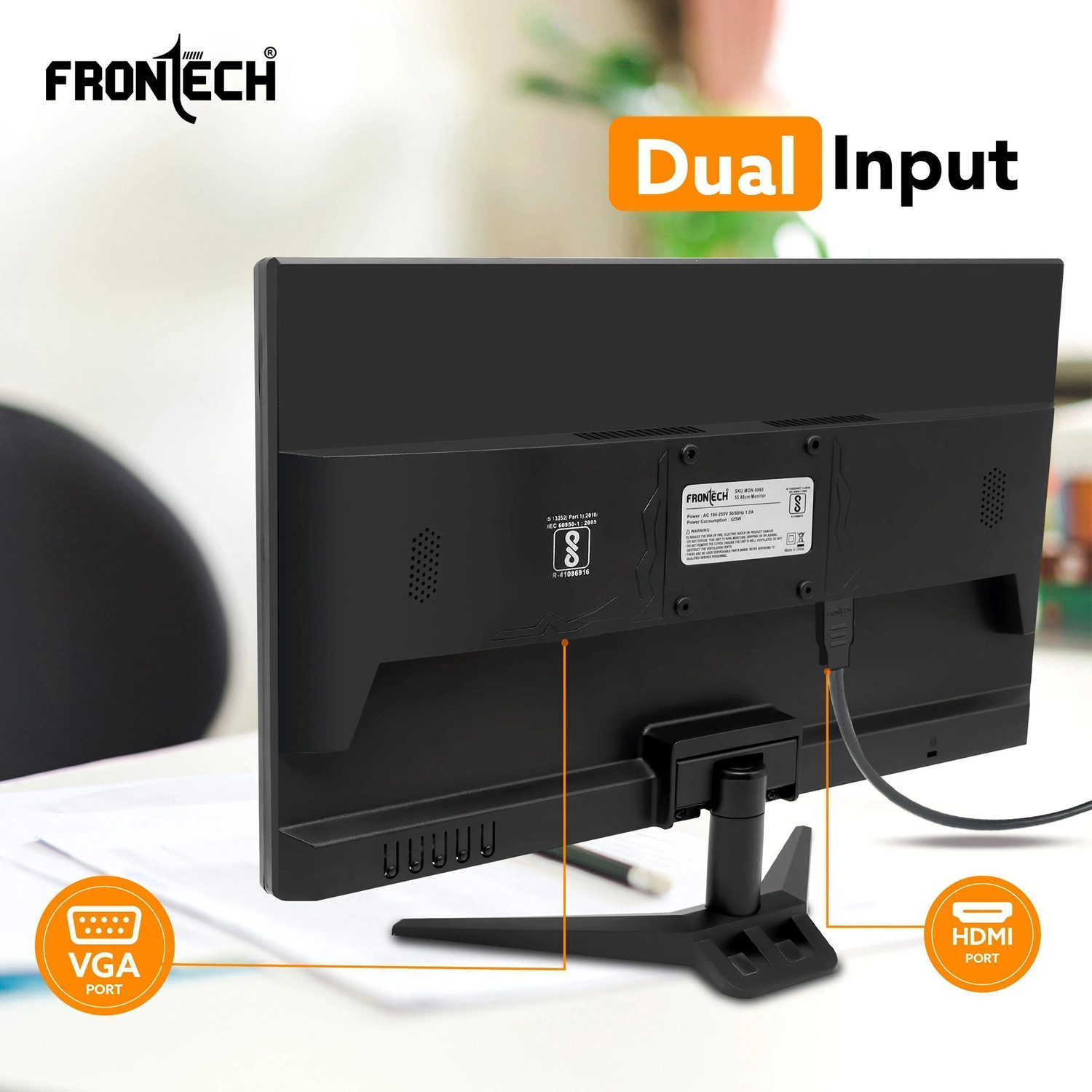 Image of Frontech - 55.88 cm (22 inch) HD LED Backlit VA Panel Monitor (MON 0060)