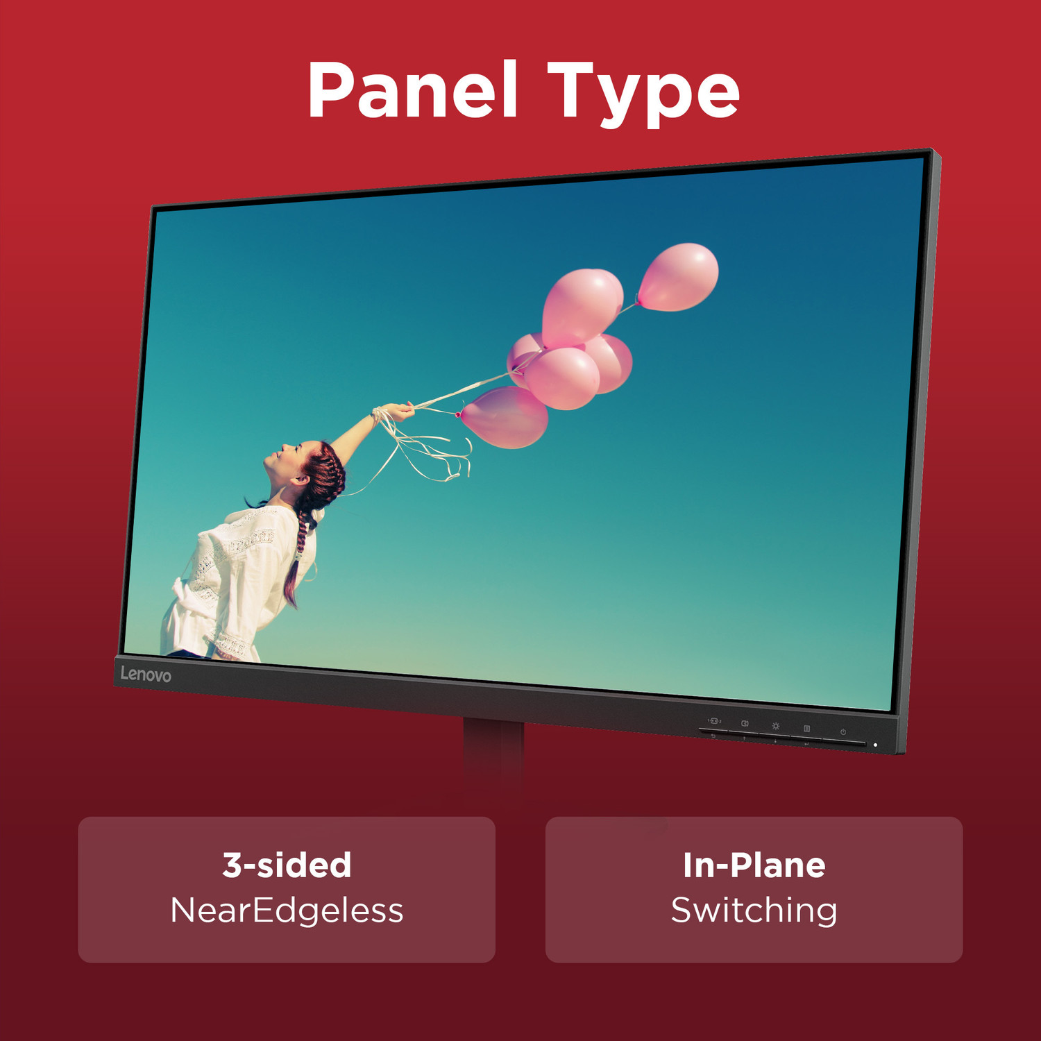 Image of Lenovo L Series 60.96 cm (24 inch) Full HD LED Backlit IPS Panel with 99%sRGB, 1x HDMI 1.4, 1x VGA, Tilt, Ultraslim Monitor (L24-4e) (Response Time: 4 ms, 100 Hz Refresh Rate)
