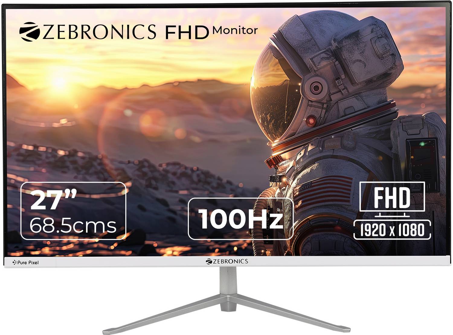 ZEBRONICS 68.58 cm (27 inch) Full HD VA Panel Monitor (A27FHD LED
