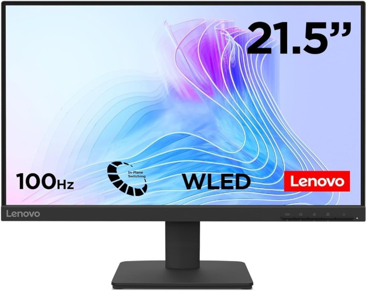Image of Lenovo S inch Series 54.61 cm (22 inch) Full HD LED Backlit IPS Panel Monitor (S22‑4e 21.5″ FHD (1920x1080) IPS Monitor | 100 Hz | HDMI & VGA |)