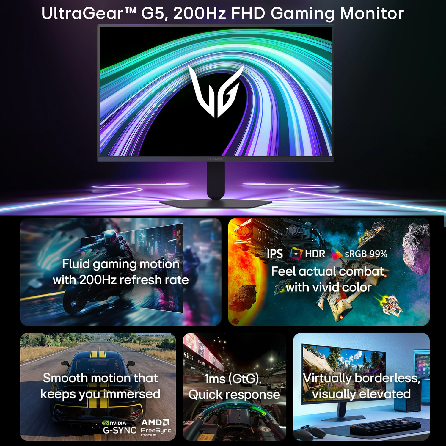 Image of LG UltraGear 62.0 cm (25 inches) Full HD IPS Panel Gaming Monitor (25G523B-B)