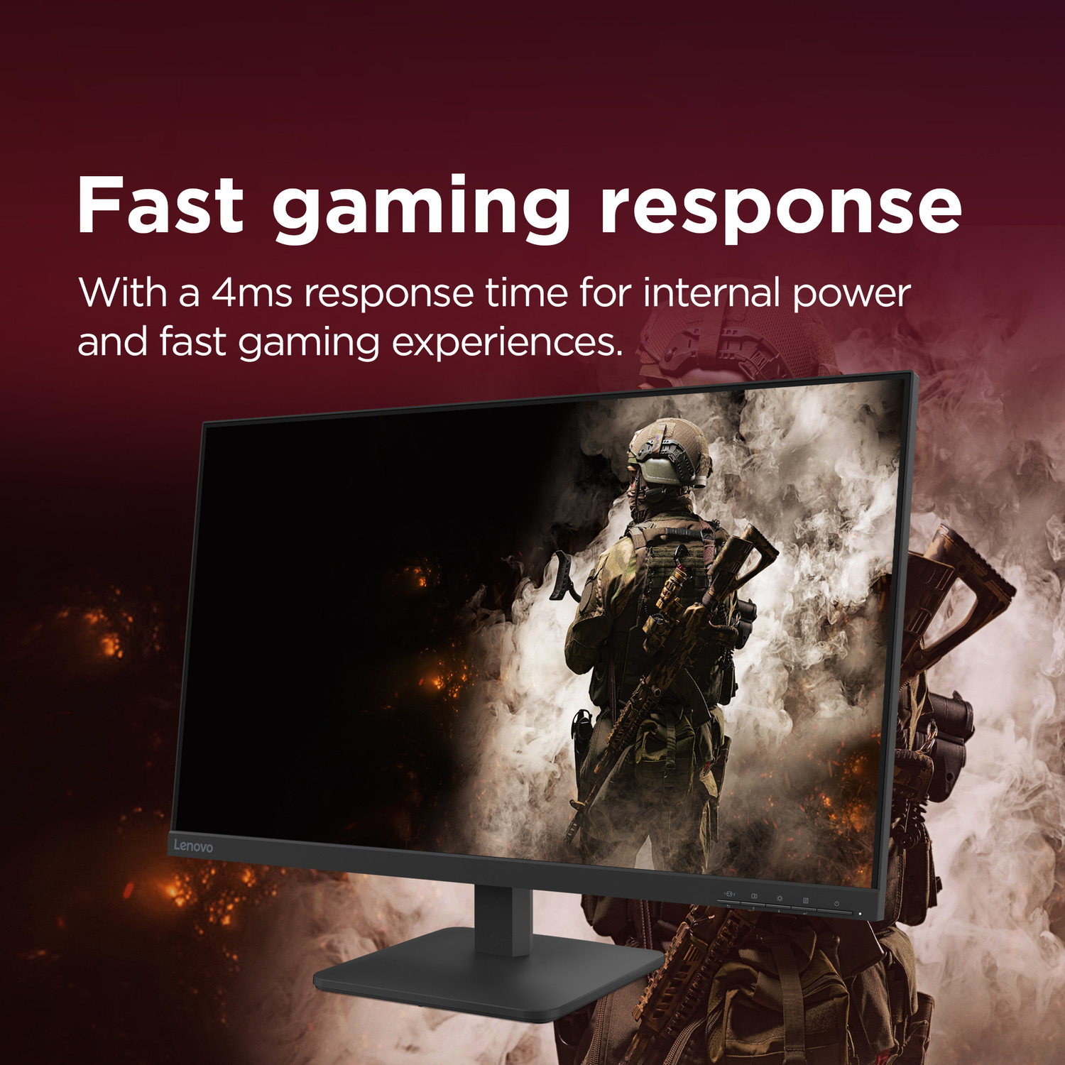 Image of Lenovo L Series 68.58 cm (27 inch) Full HD LED Backlit IPS Panel with 99%sRGB, 1x HDMI 1.4, 1x VGA, Tilt, Ultraslim Monitor (L27-4e) (Response Time: 4 ms, 100 Hz Refresh Rate)