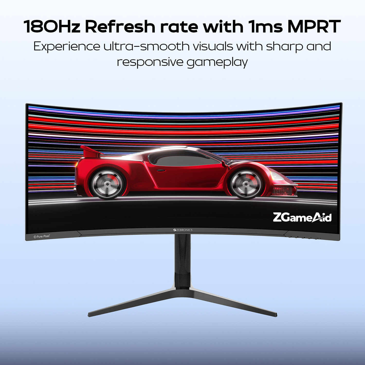 Image of ZEBRONICS 86.36 cm (34 inch) Curved UWQHD VA Panel Gaming Monitor (Zeb-PA234 (180Hz))