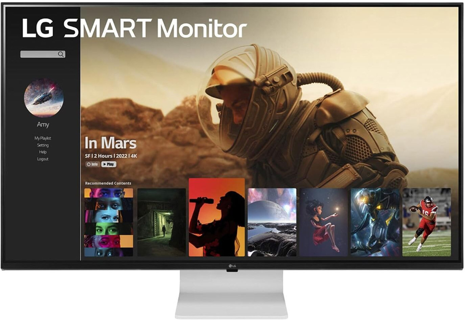 Image of LG Ultrafine Smart Monitor 43SQ700S-W 109.22 cm (43 inch) UHD LED Backlit IPS Panel Monitor (Wireless Connectivity,webOS,AirPlay 2,USB Type-C(65W PD),Spk 10WX2,Magic Remote)