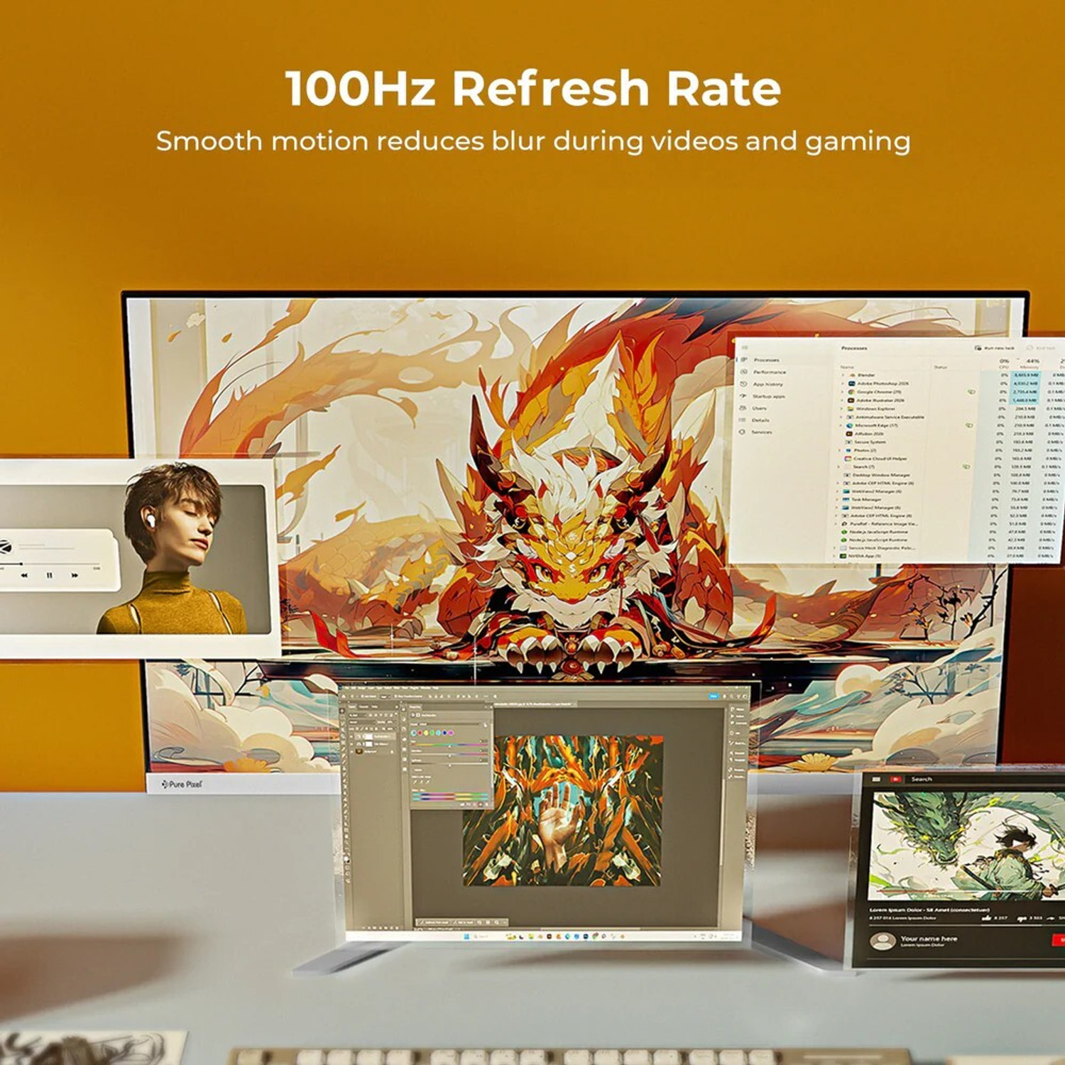 Image of ZEBRONICS 63.5 cm (25 inch) Full HD LED Backlit IPS Panel Monitor (MONITOR ZEB-A25FHD LED)