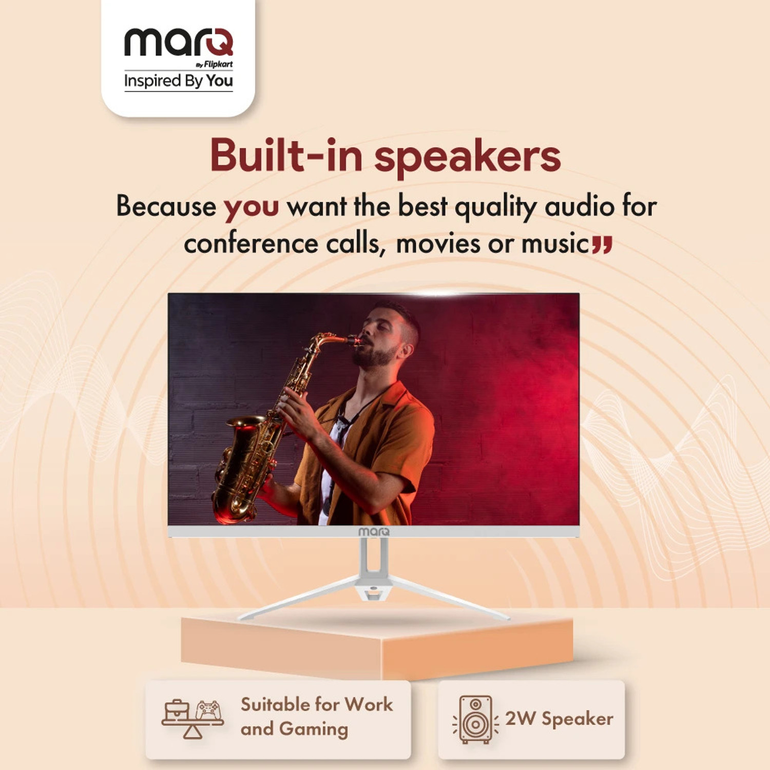 Image of MarQ by Flipkart 60.45 cm (24 inch) Full HD LED Backlit IPS Panel Gaming Monitor (24FHDMEQNNXO)