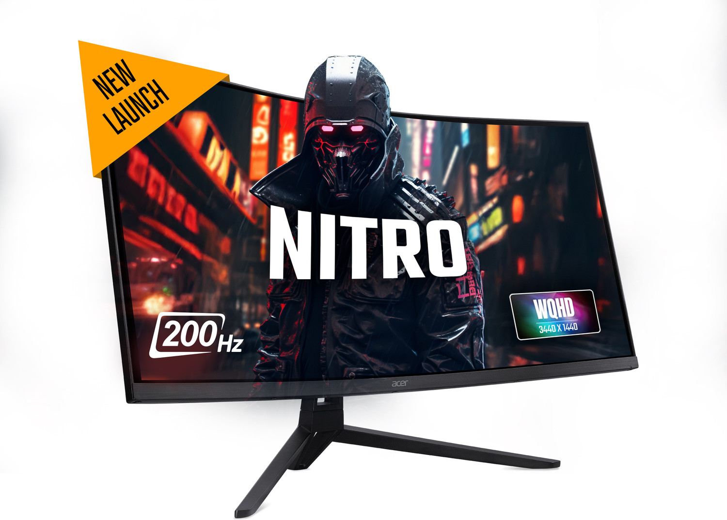 Image of Acer ED343 86.36 cm (34 inch) Curved UWQHD LED Backlit VA Panel Gaming Monitor (ED343CUR X0)