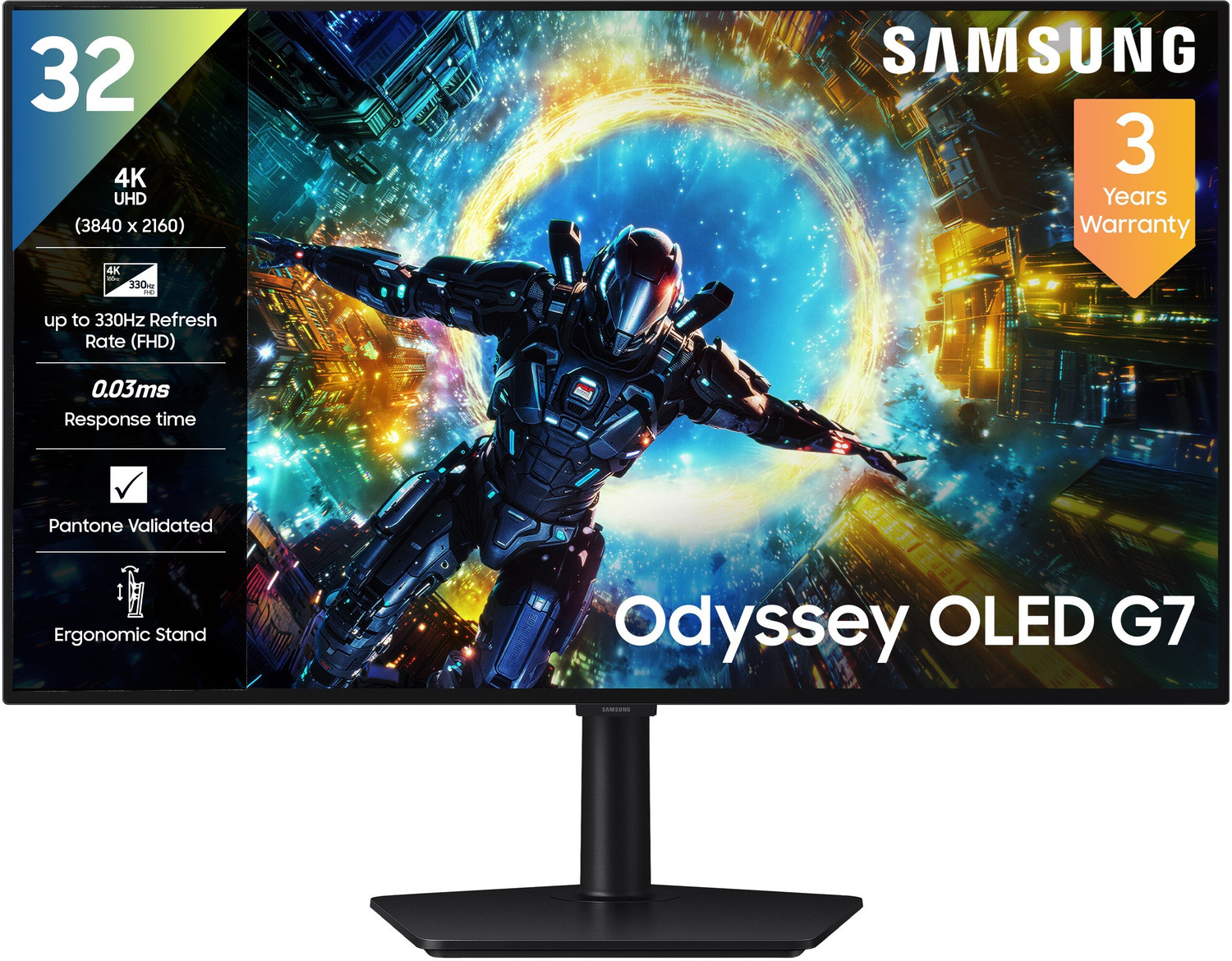Image of Samsung 81.28 cm (32 inch) 4K Ultra HD OLED Panel Gaming Monitor (LS32HG730SWXXL)