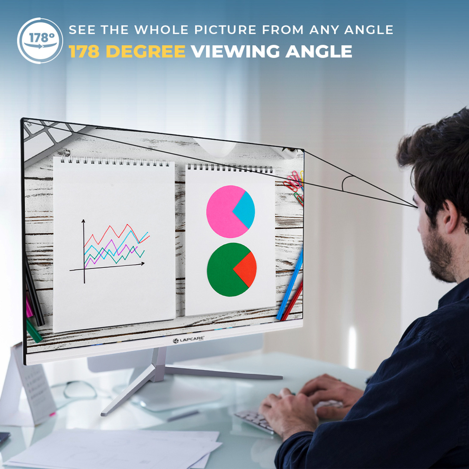 Image of LAPCARE 55.88 cm (22 inch) Full HD IPS Panel Monitor (LM22WHD)