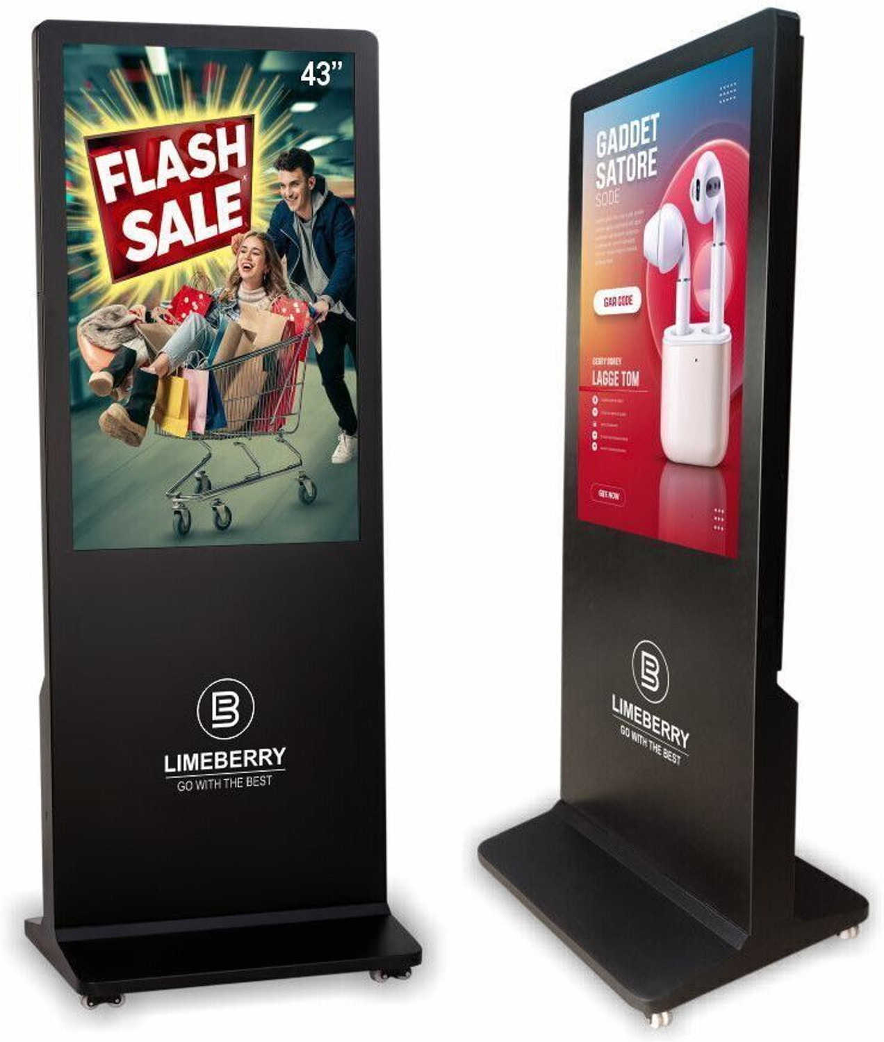 Image of LIMEBERRY Digital Signage Standee Projector Screen Kiosk Advertisement Machine Product Size 70 inch Height x 24 inch Width 109.22 cm (43 inch) Full HD LED Backlit IPS Panel Monitor (LB431-IUH)