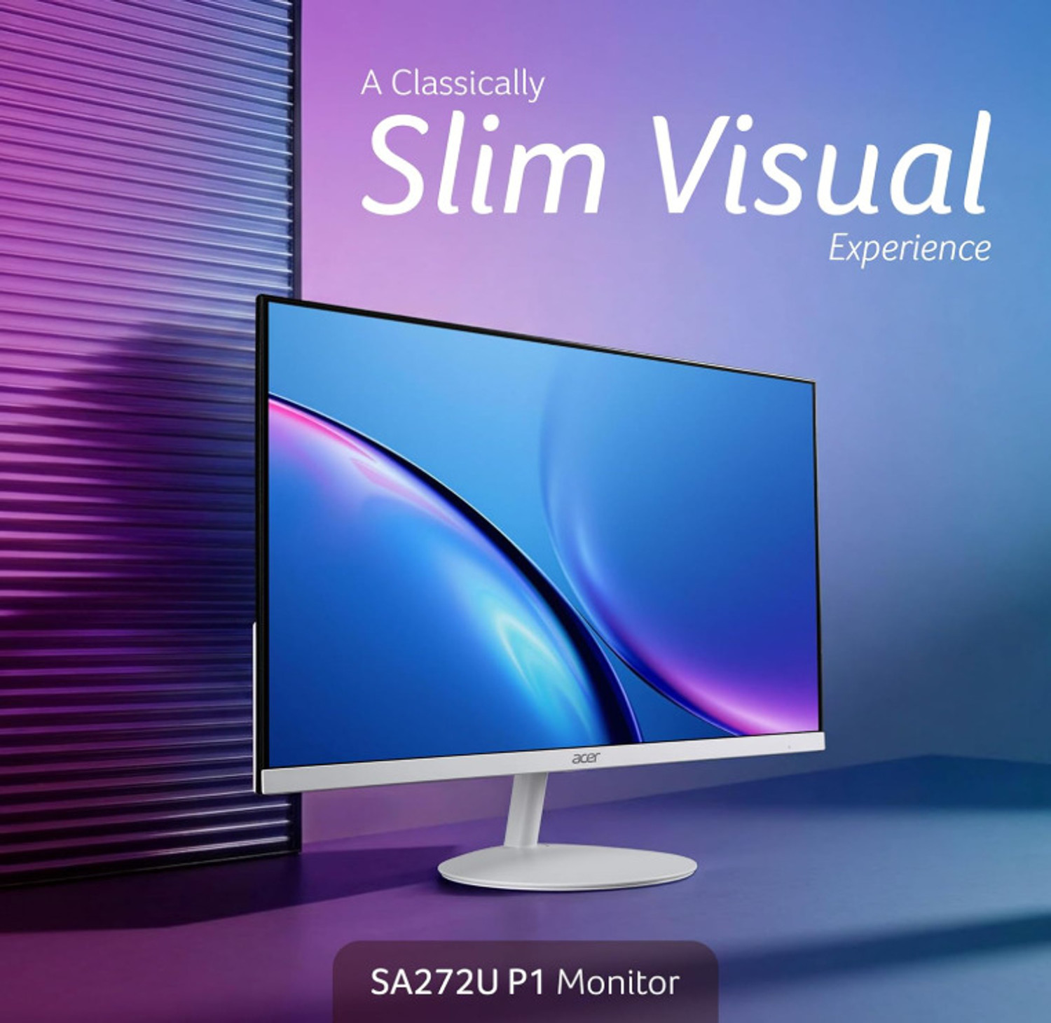 Image of Acer SA 68.58 cm (27 inch) WQHD LED Backlit IPS Panel Monitor (SA272U P1)