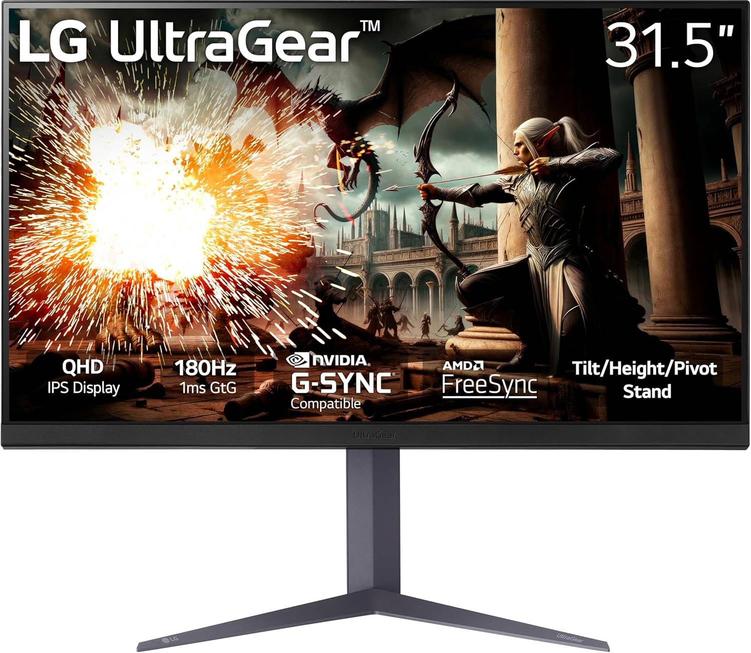 LG Ultragear 80.01 cm (32 inch) Quad HD IPS Panel with DisplayHDR 400, HDR10, Tilt/Height/Pivot Stand, HDMI, DisplayPort, AMD FreeSync, Gaming Monitor (32GS75Q-BB.ATREMKN) Price in India - Buy LG Ultragear 80.01 cm (32 inch) Quad HD IPS Panel with DisplayHDR 400, HDR10, Tilt/Height/Pivot Stand, HDMI, DisplayPort, AMD FreeSync, Gaming Monitor (32GS75Q-BB.ATREMKN) online at Flipkart.com
