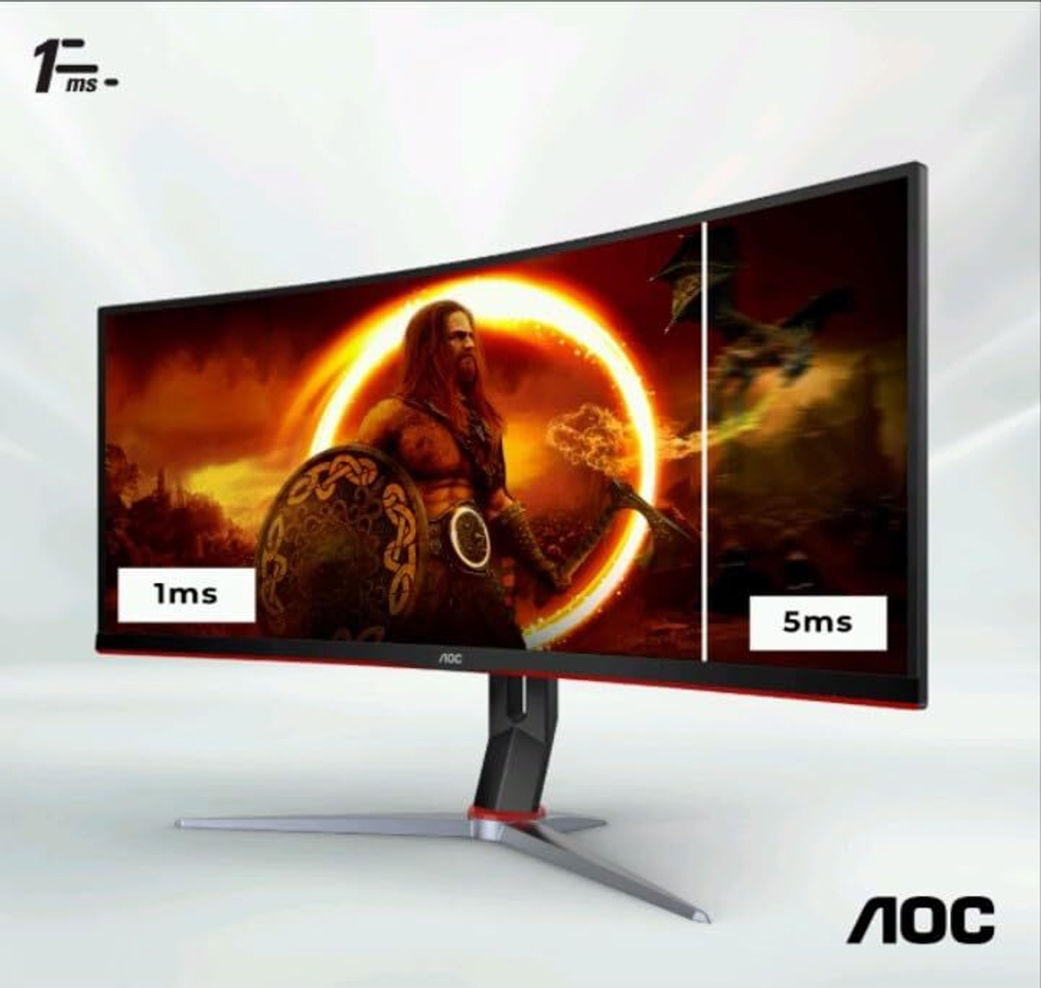 Image of AOC 86.36 cm (34 inch) Curved Quad HD LED Backlit VA Panel Gaming Monitor (CU34G2XP /BK)