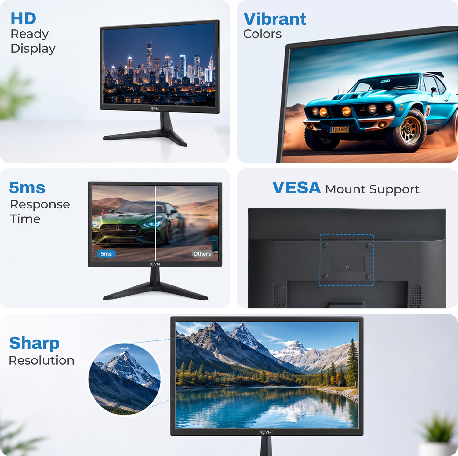 Image of EVM Grand 46.99 cm (19 inch) HD OLED Panel Monitor (190 Grand LED Monitor) (AMD Free Sync, Response Time: 5 ms, 60 Hz Refresh Rate)