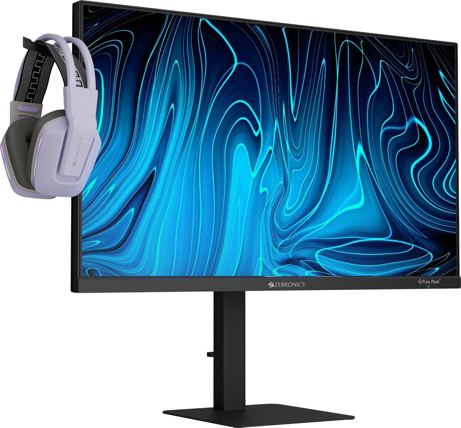 ZEBRONICS 68.58 cm (27 inch) Quad HD LED Backlit IPS Panel Height