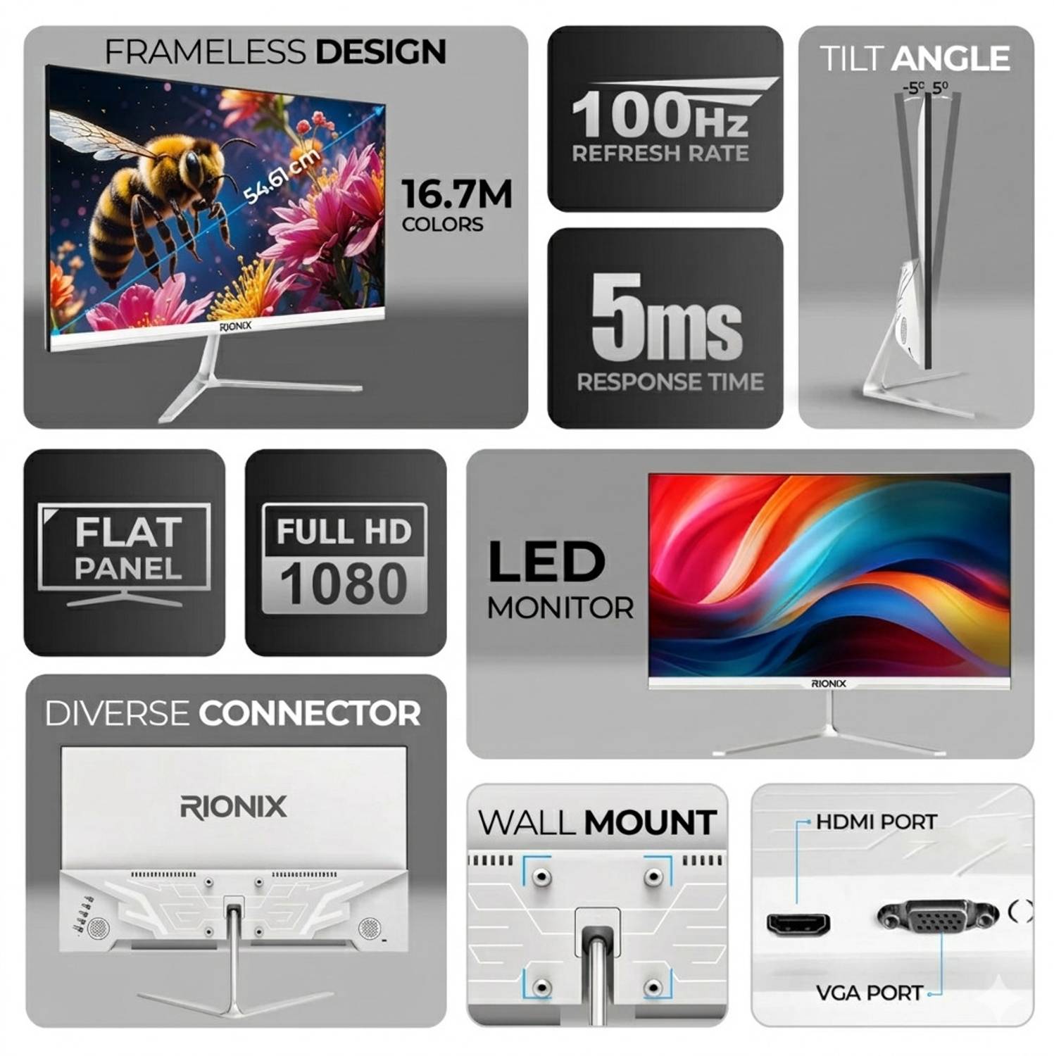 rionix 22 inch HD IPS Gaming Monitor - Image 2