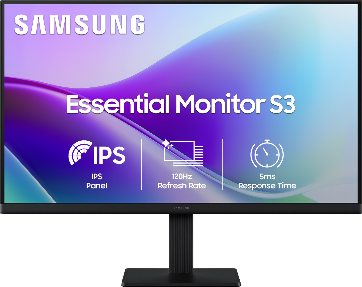 Image of Samsung S3 60.96 cm (24 inch) Full HD LED Backlit IPS Panel with Dual HDMI Ports (2EA), Super Slim Borderless Design, Eye Saver Mode, Wall Mountable, Flat Monitor, Game Mode Monitor (LS24F320GAWXXL)