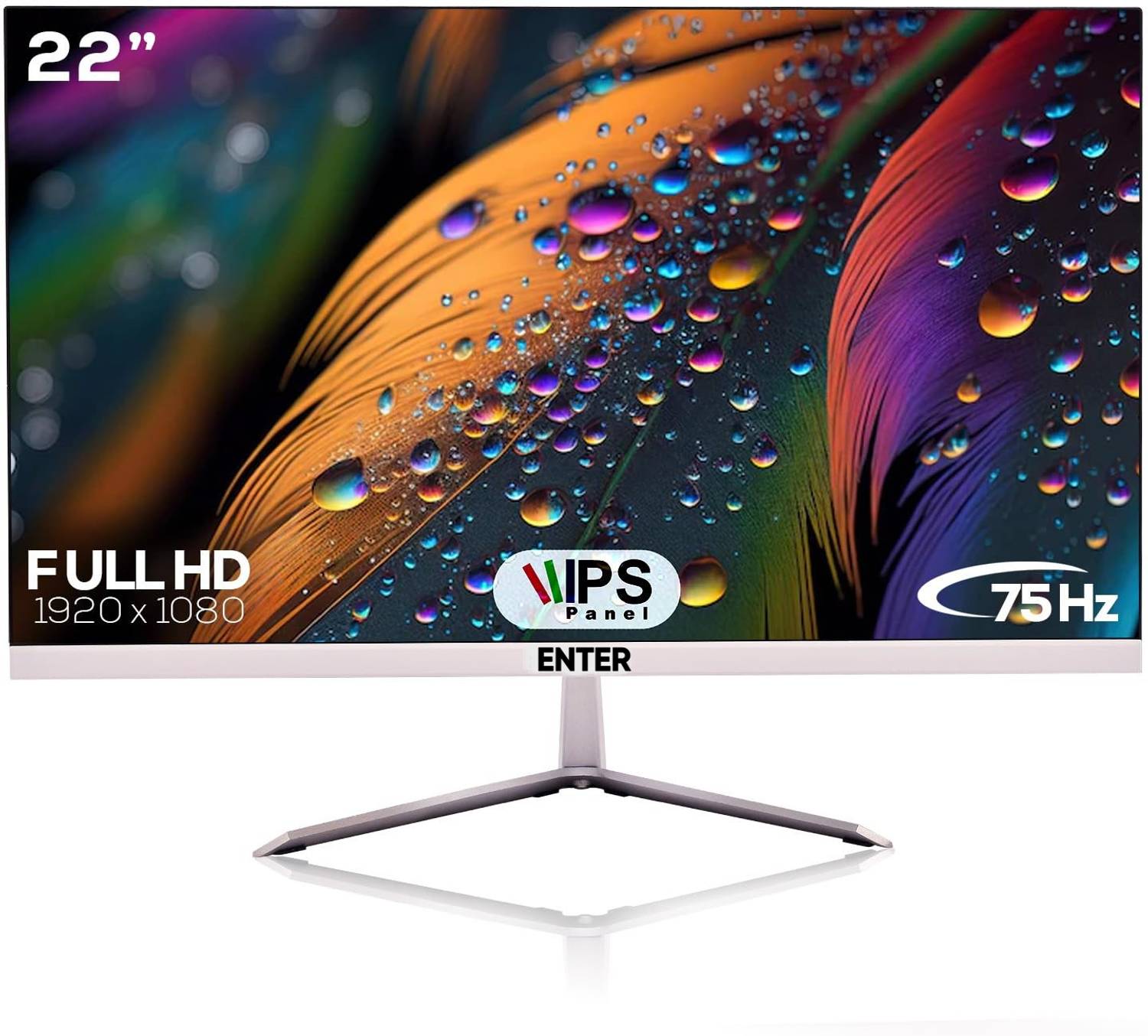 Enter 22 Inch Border Less 55.88 cm (22 inch) HD LED Backlit IPS P