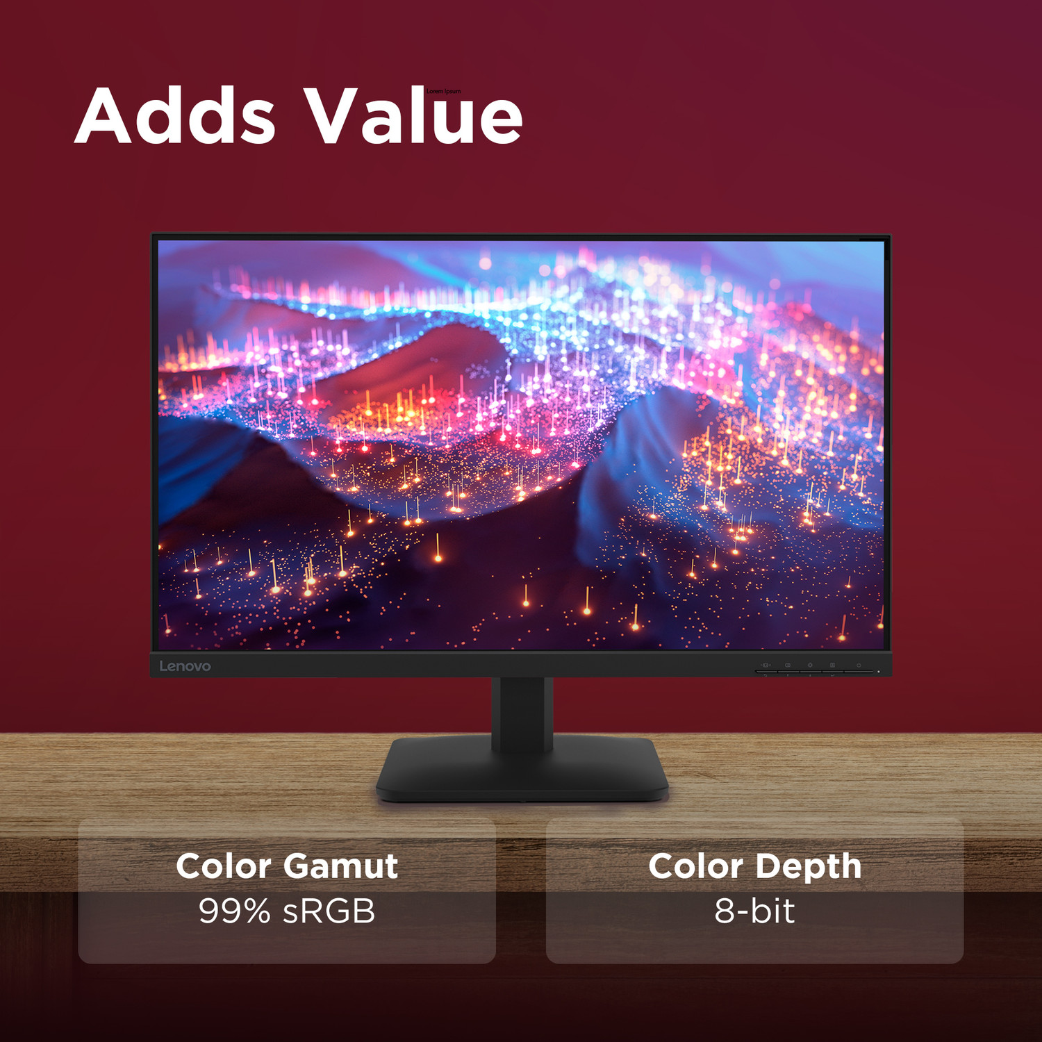 Image of Lenovo L Series 68.58 cm (27 inch) Full HD LED Backlit IPS Panel with 99%sRGB, 1x HDMI 1.4, 1x VGA, Tilt, Ultraslim Monitor (L27-4e) (Response Time: 4 ms, 100 Hz Refresh Rate)