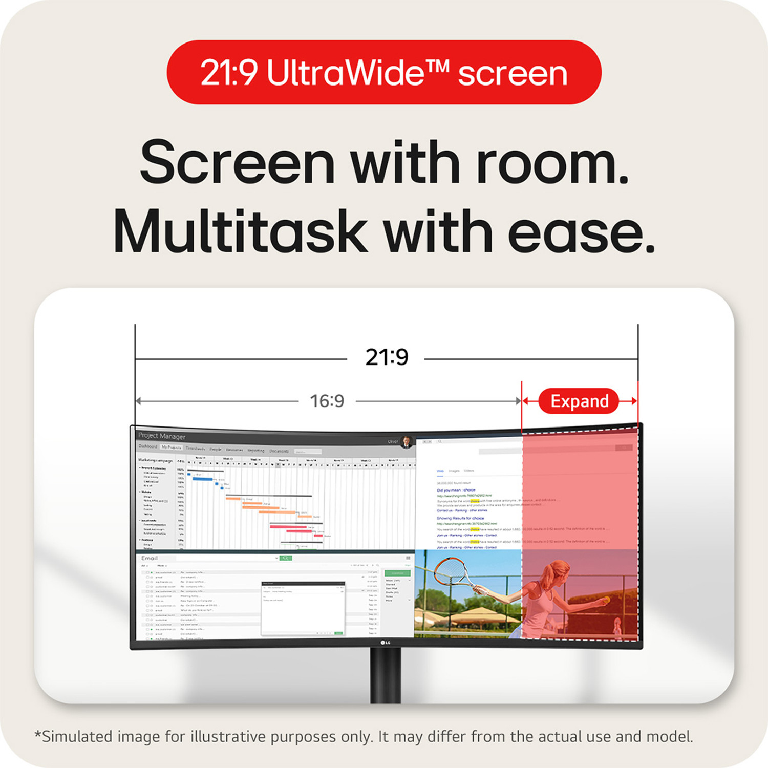 Image of LG ULTRAWIDE 86.36 cm (34 inch) Curved WQHD VA Panel Gaming Monitor (34WR55QK-B.ATR)
