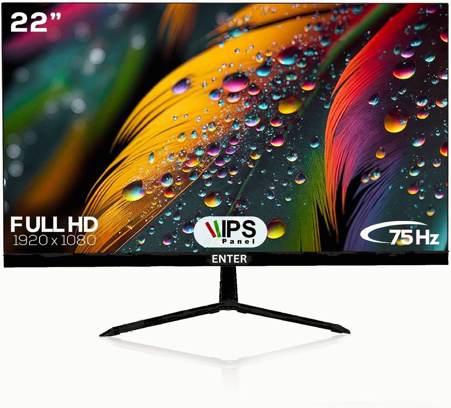 Enter 22 Inch Border Less 55.88 cm (22 inch) HD LED Backlit IPS P