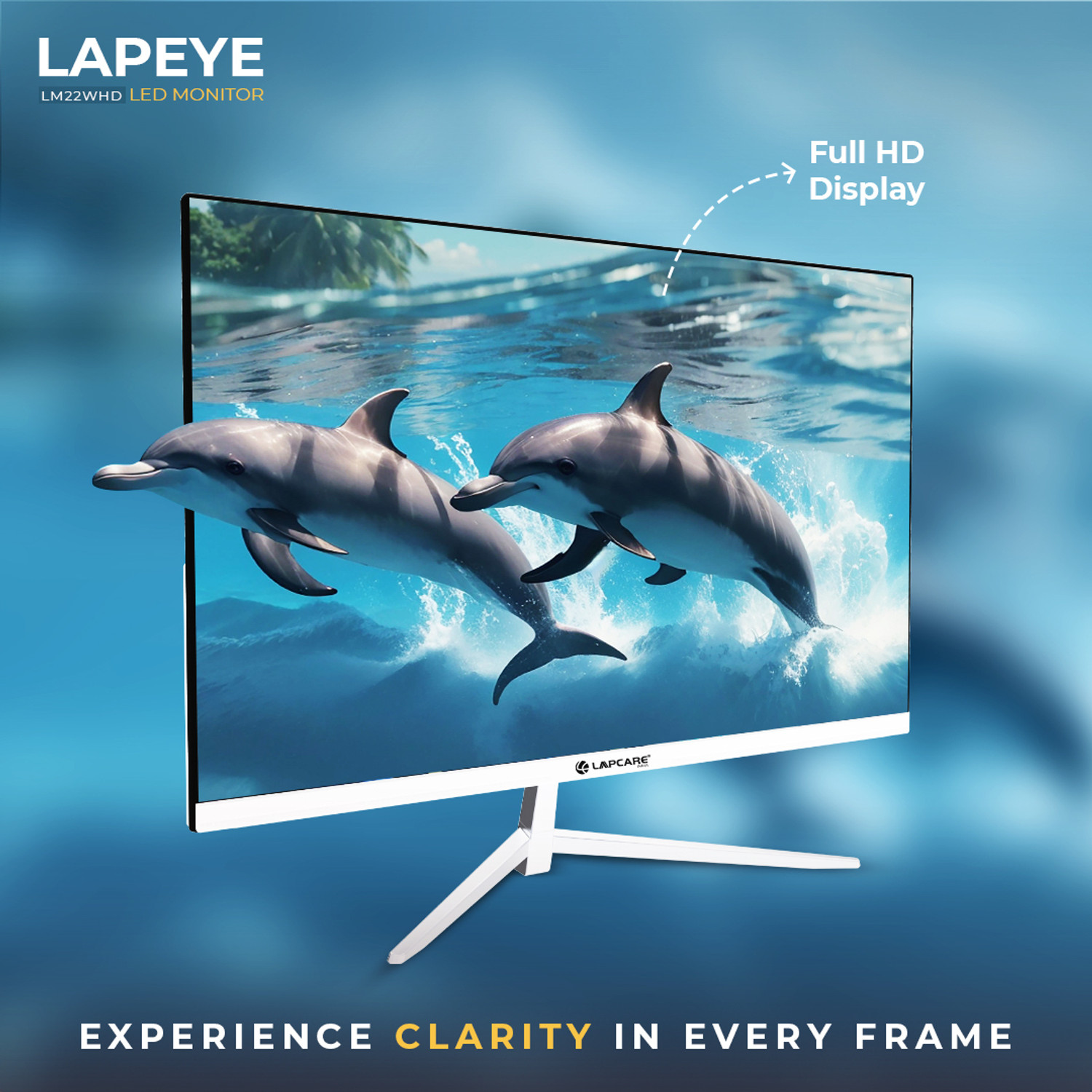 Image of LAPCARE 55.88 cm (22 inch) Full HD IPS Panel Monitor (LM22WHD)