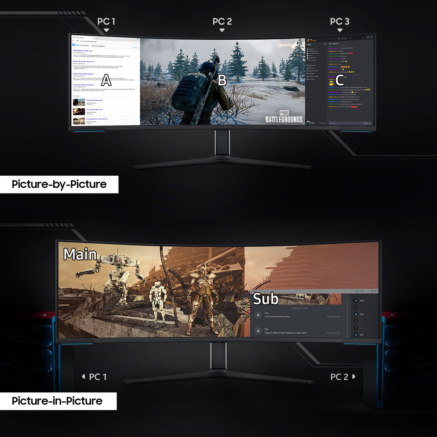 Image of Samsung Odyssey Neo G9 144.81 cm (57 inches) Curved DUHD VA Panel with HDR10+, Quantum Mini LED, USB, DP, HDMI Ports, Height Adjustable Stand Gaming Monitor (LS57CG950NWXXL)