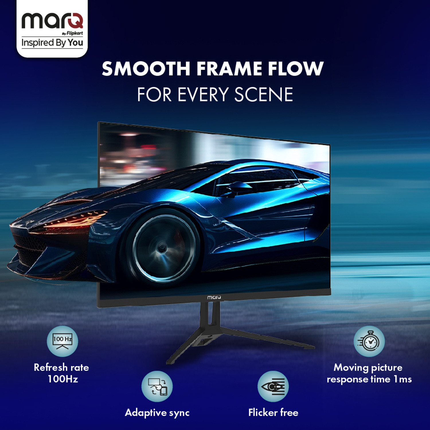Image of MarQ by Flipkart 68.58 cm (27 inch) Quad HD LED Backlit IPS Panel Monitor (27QHDMIQNN53P)