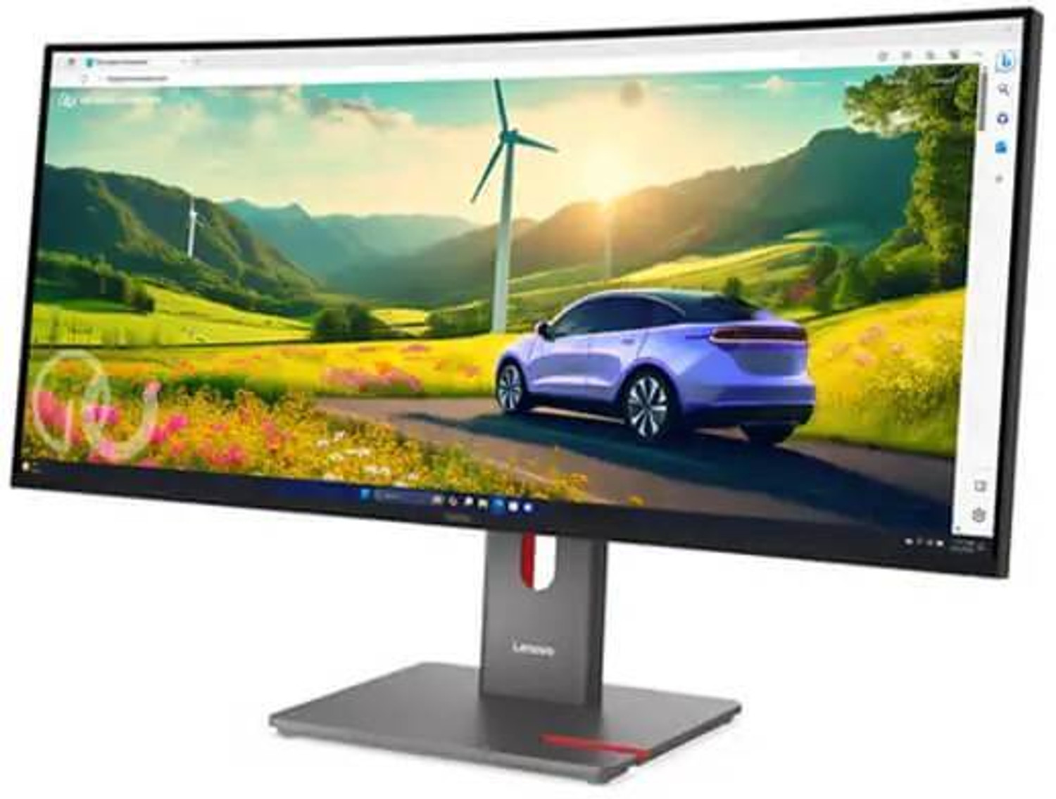 Image of Lenovo 86.36 cm (34 inch) WQHD LED Backlit IPS Panel Monitor (ThinkVision P34WD-40 , 99% sRGB)