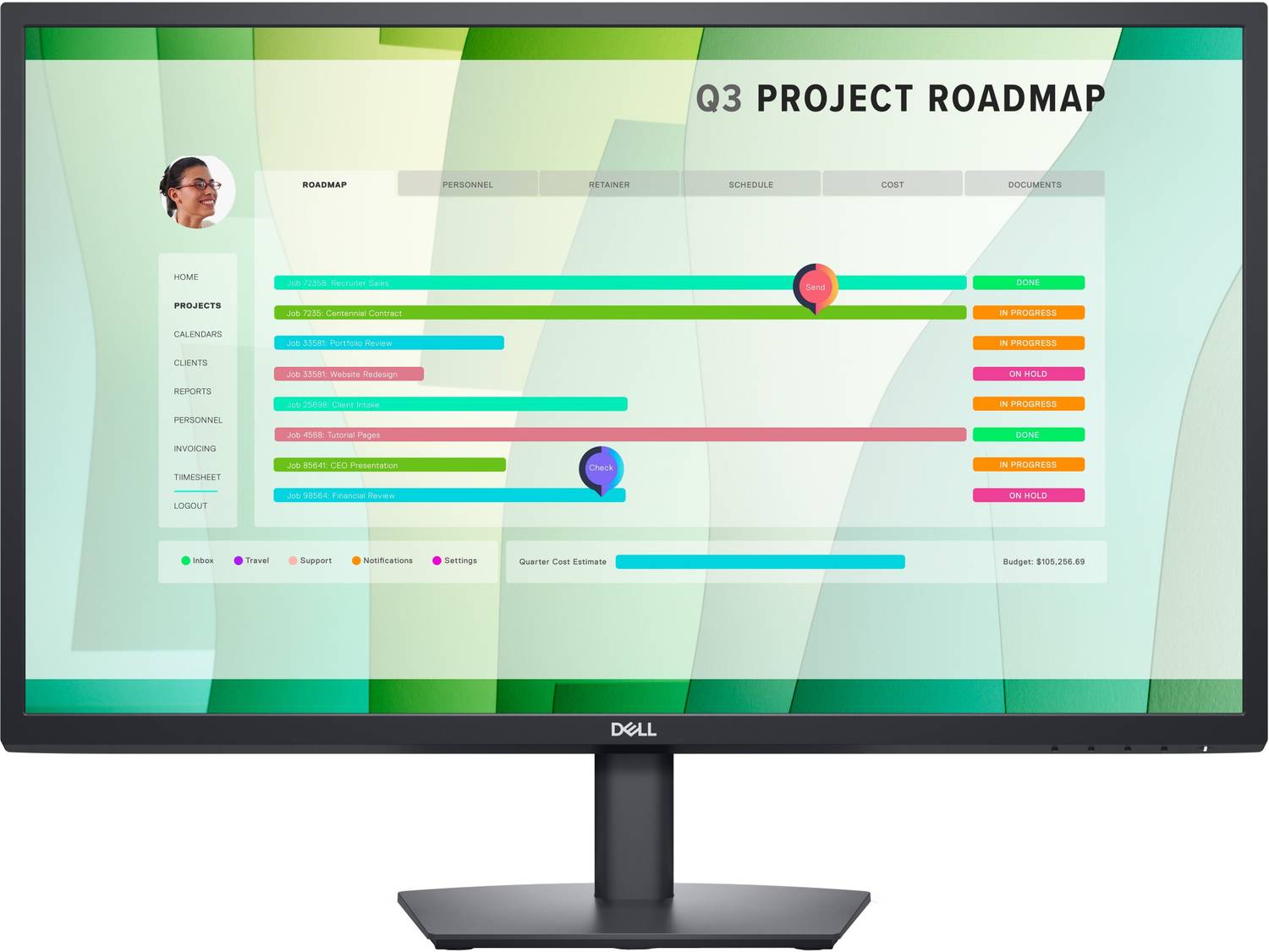 DELL E-Series 68.58 cm (27 inch) Full HD LED Backlit IPS Panel with Tilt Adjustment, Slim Bezel, Eye Comfort , Flicker Free Wide Viewing Angle Monitor (E2723HN)