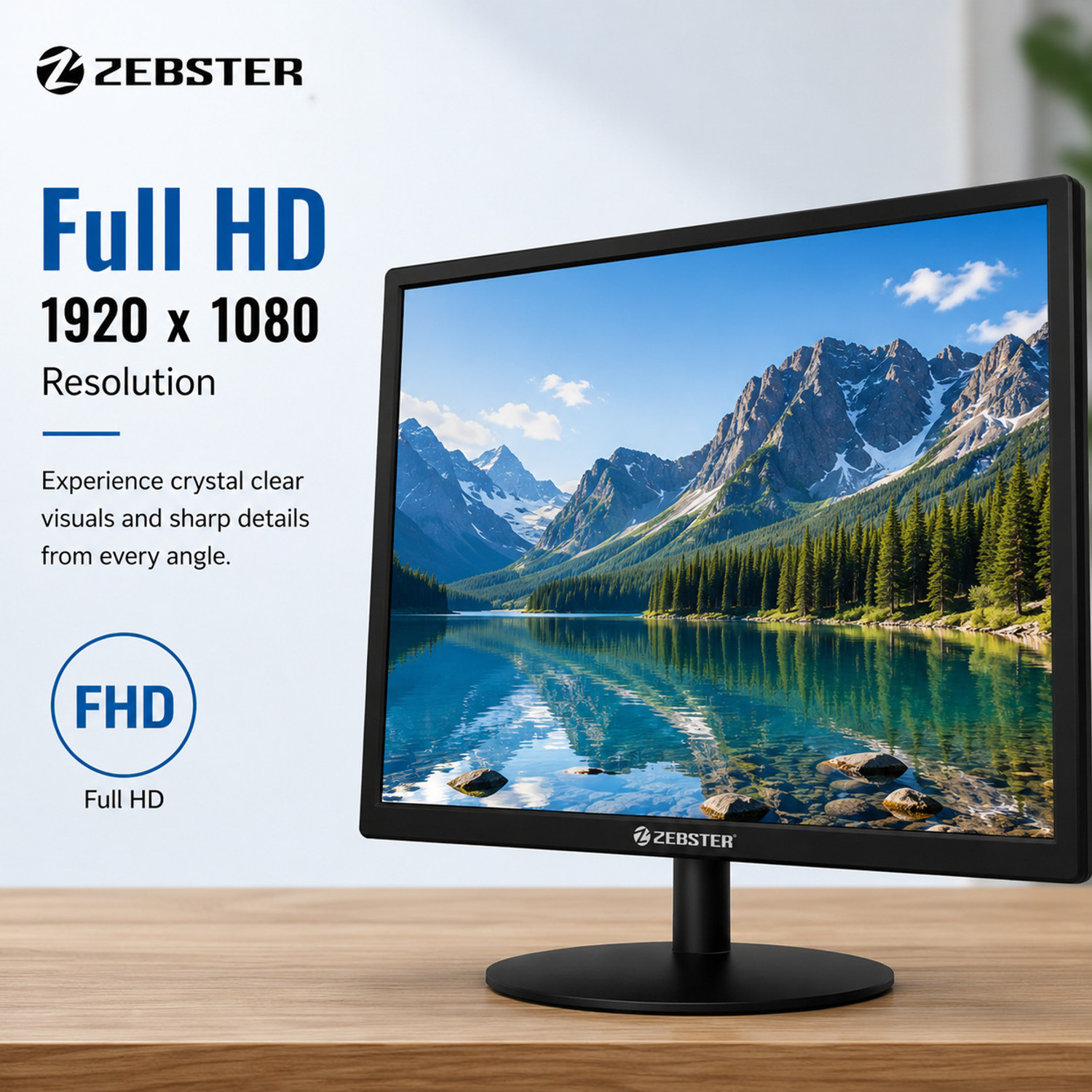 Image of ZEBRONICS ZEBSTER 55.88 cm (22 inch) HD+ VA Panel Monitor (EE22FHD /A22FHD LED)