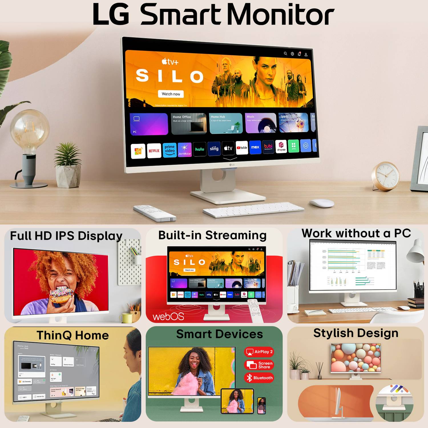 LG 27U511SA-W.ATR 27 inch Full HD IPS Monitor - Image 2