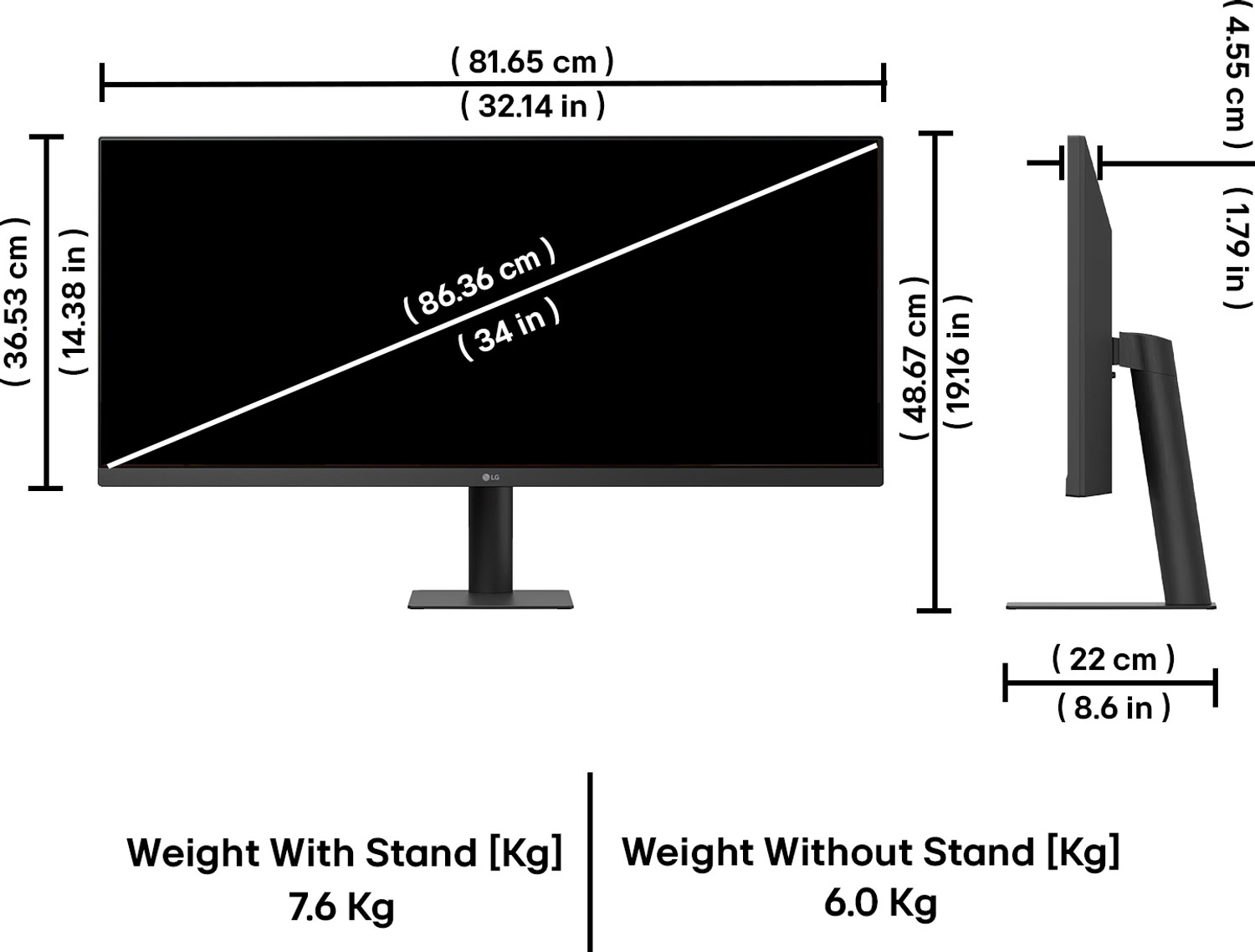 Image of LG UltraWide 86.36 cm (34 inch) WFHD IPS Panel 34-inch 21:9 WFHD (2560x1080) IPS Display, 3-Side Virtually Borderless Design, sRGB 99% (Typ.), Colour Calibrated in factory, 400nits (Typ.) Brightness / VESA DisplayHDR 400, 100Hz Refresh Rate, 1ms MBR Monitor (34U511A-B.BTR / 34U511A-BA.ATRDMSL)