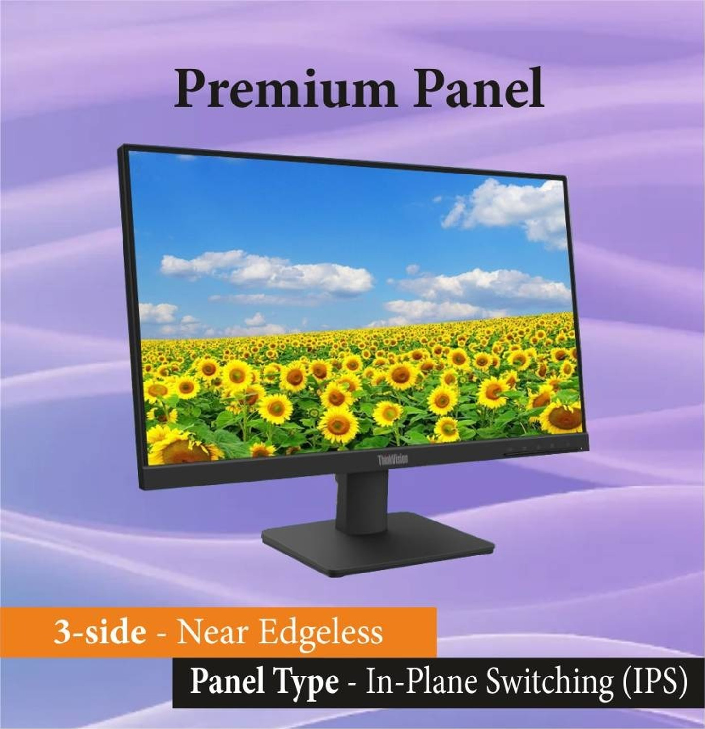 Image of Lenovo S inch Series 54.61 cm (22 inch) Full HD LED Backlit IPS Panel Monitor (S22‑4e 21.5″ FHD (1920x1080) IPS Monitor | 100 Hz | HDMI & VGA |)