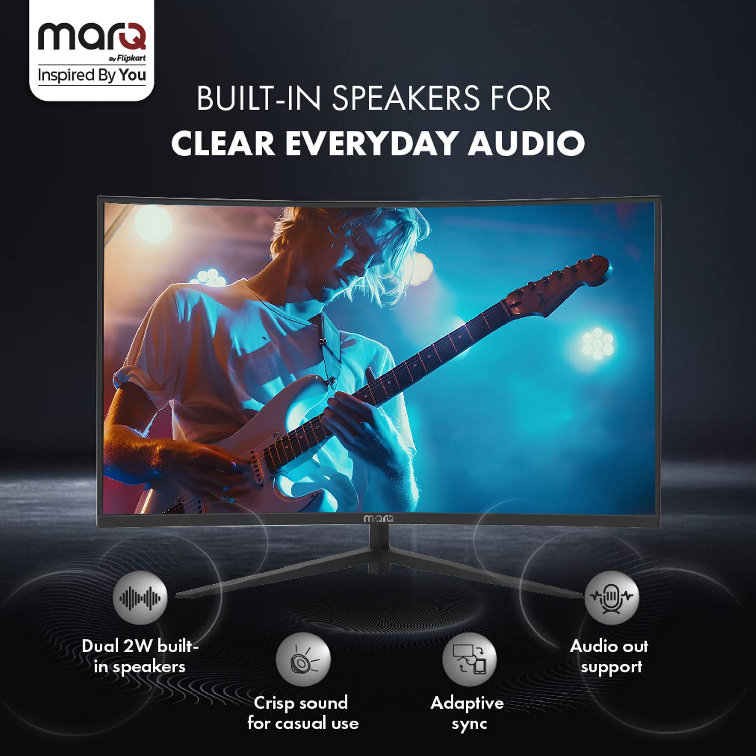 MarQ by Flipkart 81.28 cm (32 inch) Curved Full HD LED Backlit VA... more