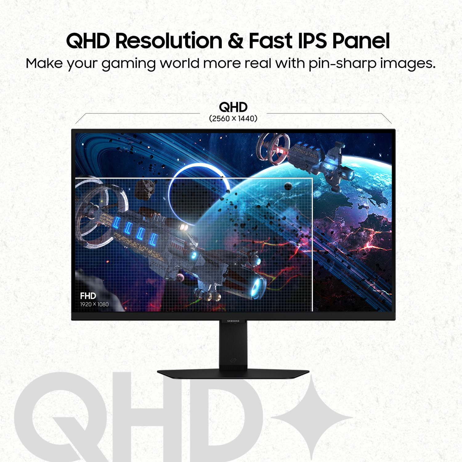 Image of Samsung Odyssey G5 68.58 cm (27 inch) Quad HD LED Backlit IPS Panel with VESA DisplayHDR400 Support, DP, HDMI, Headphone Jack, Height /Tilt /Swivel /Pivot Adjustable Stand Gaming Monitor (LS27DG502EWXXL)