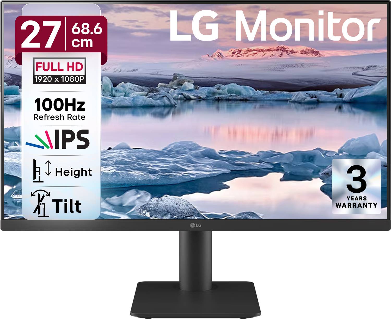 LG 68.58 cm (27 inch) Full HD LED Backlit IPS Panel with OnScreen